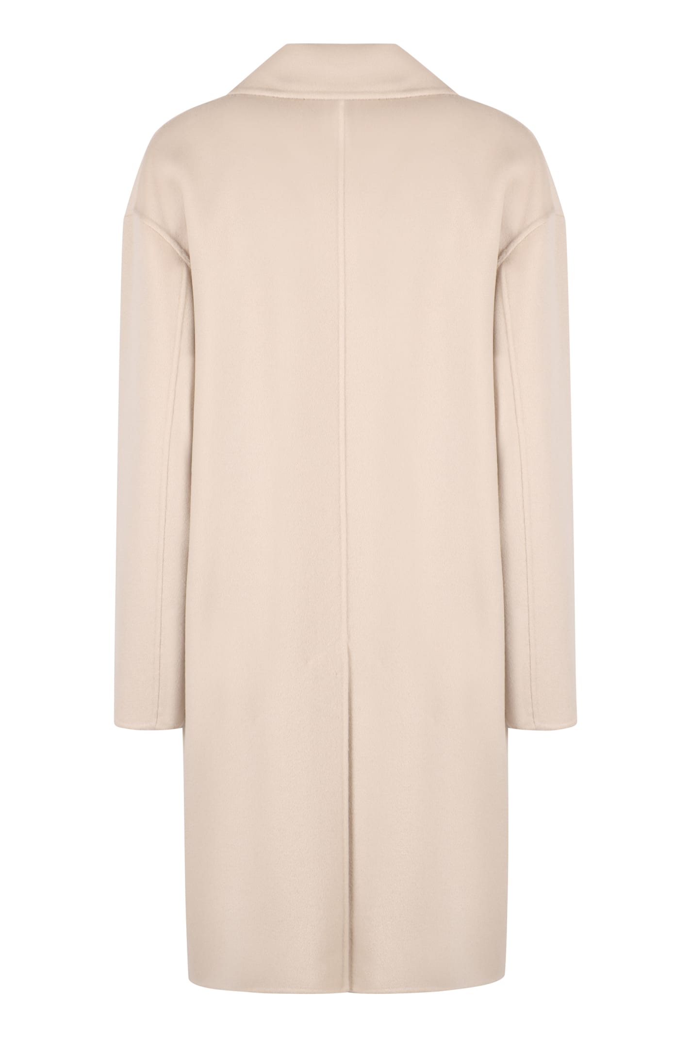 Shop Pinko Cacciavite Single-breasted Wool Coat In Ivory