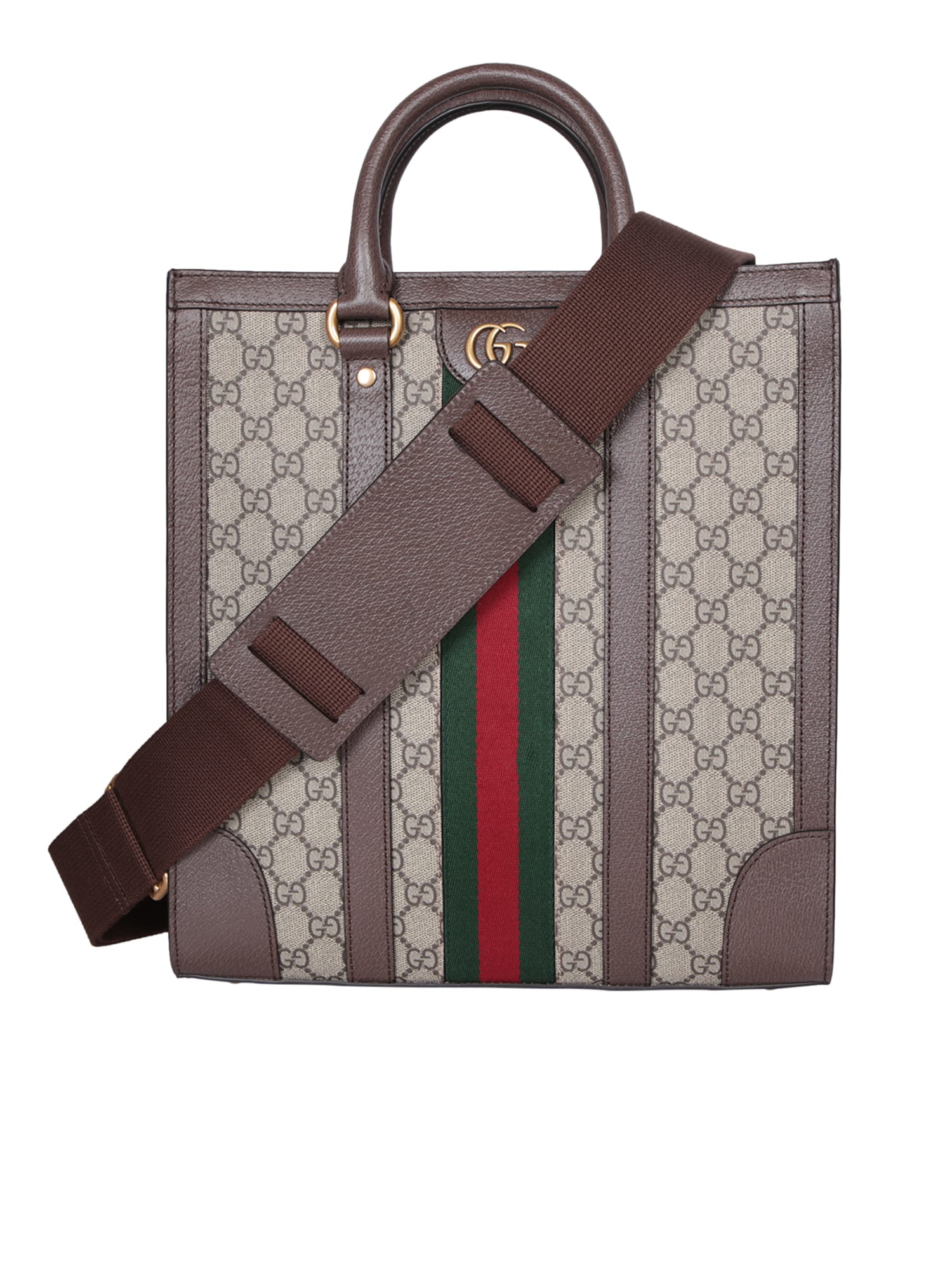Shop Gucci Ophidia M Monogram Beige Shopping Bag