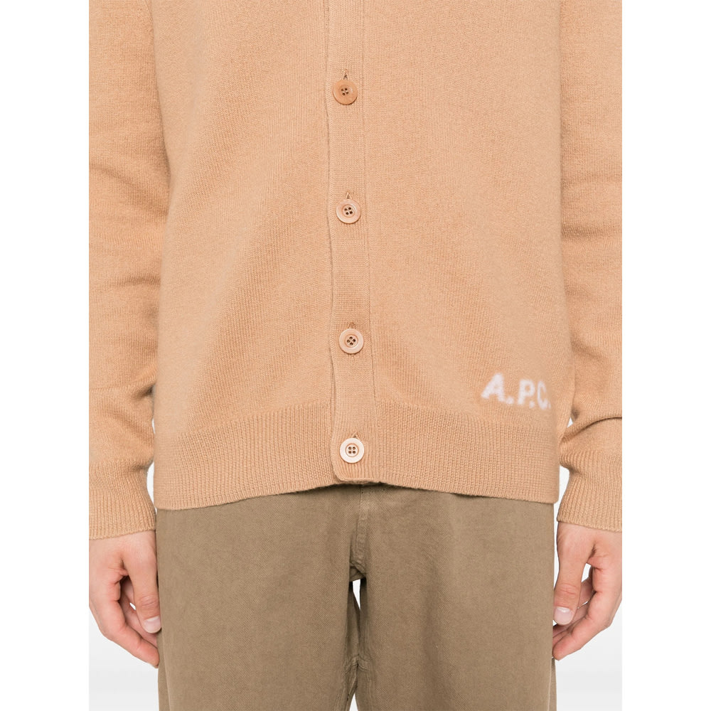 Apc A.p.c. Sweater Camel Brown Virgin Wool In Brown