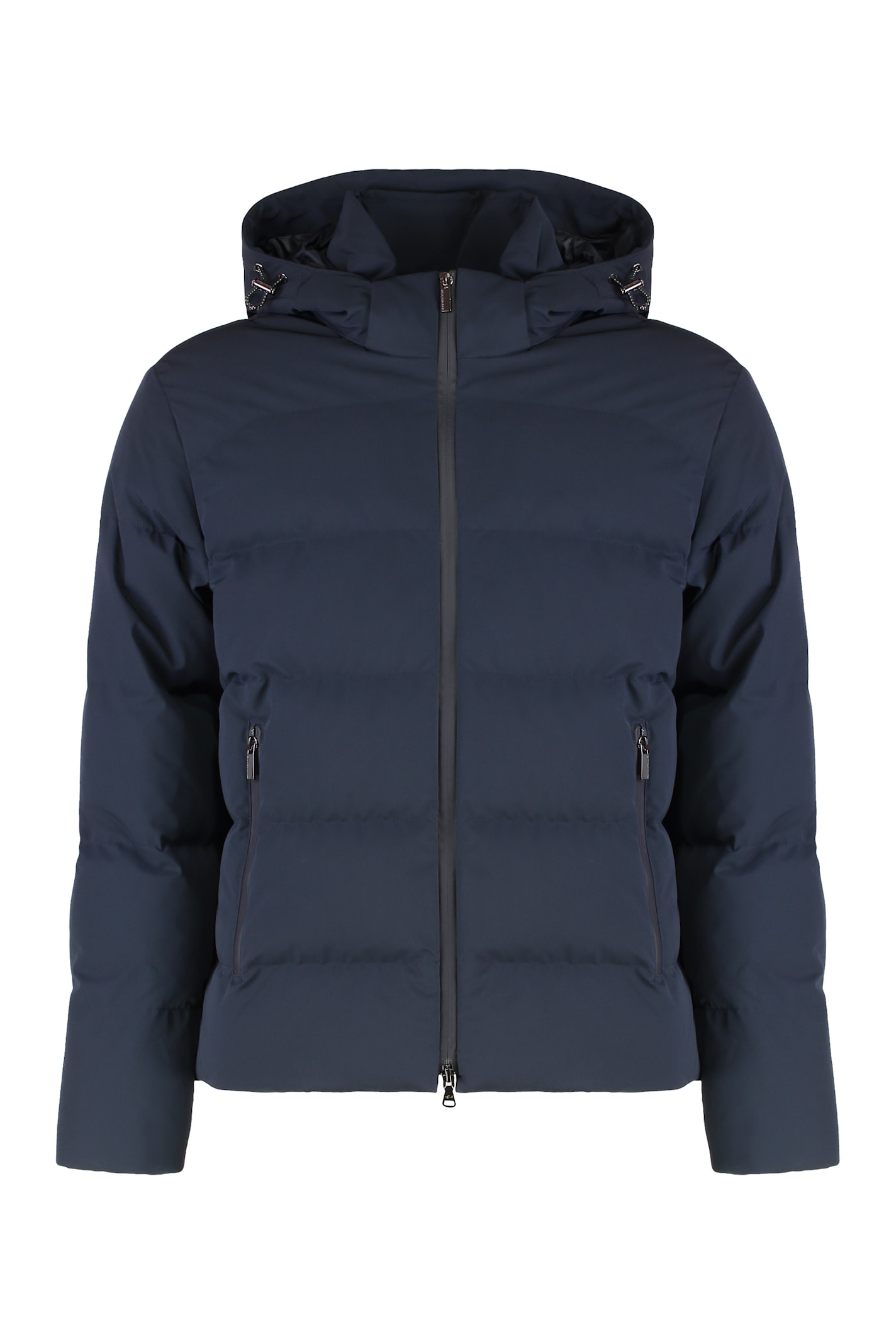 Paul&shark Hooded Short Down Jacket In Blue