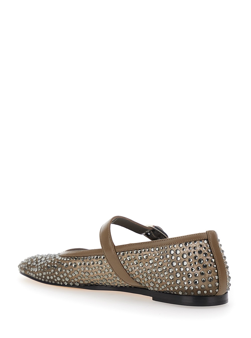 Le Monde Beryl Embellished Mary Jane Ballet Flats In Gray
