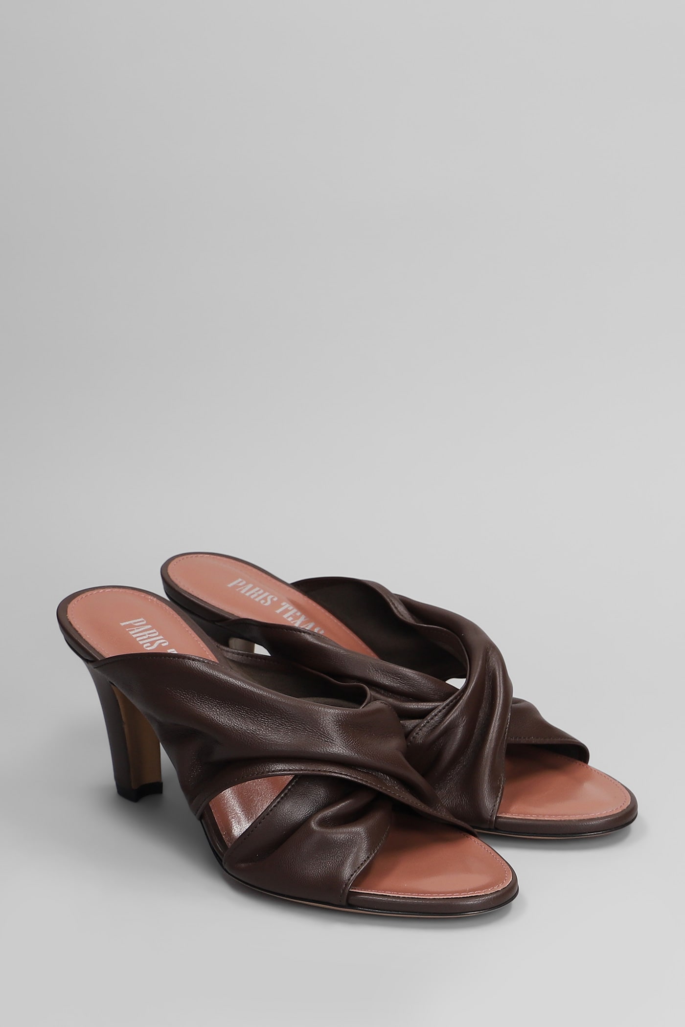Paris Texas Maria Mule 75 Slipper-mule In Brown Leather In Brown