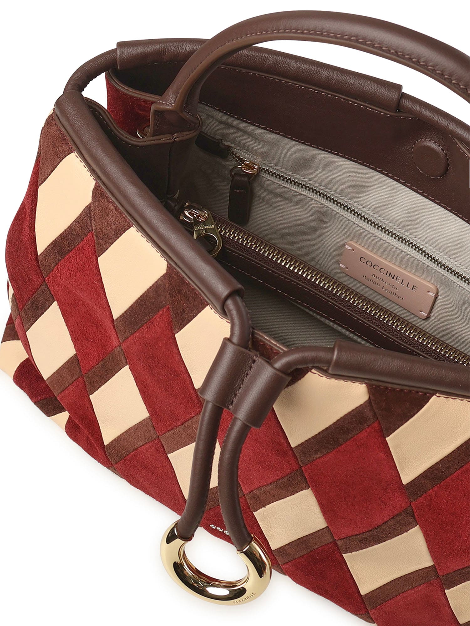Coccinelle Diamond-pattern Leather Shoulder Bag