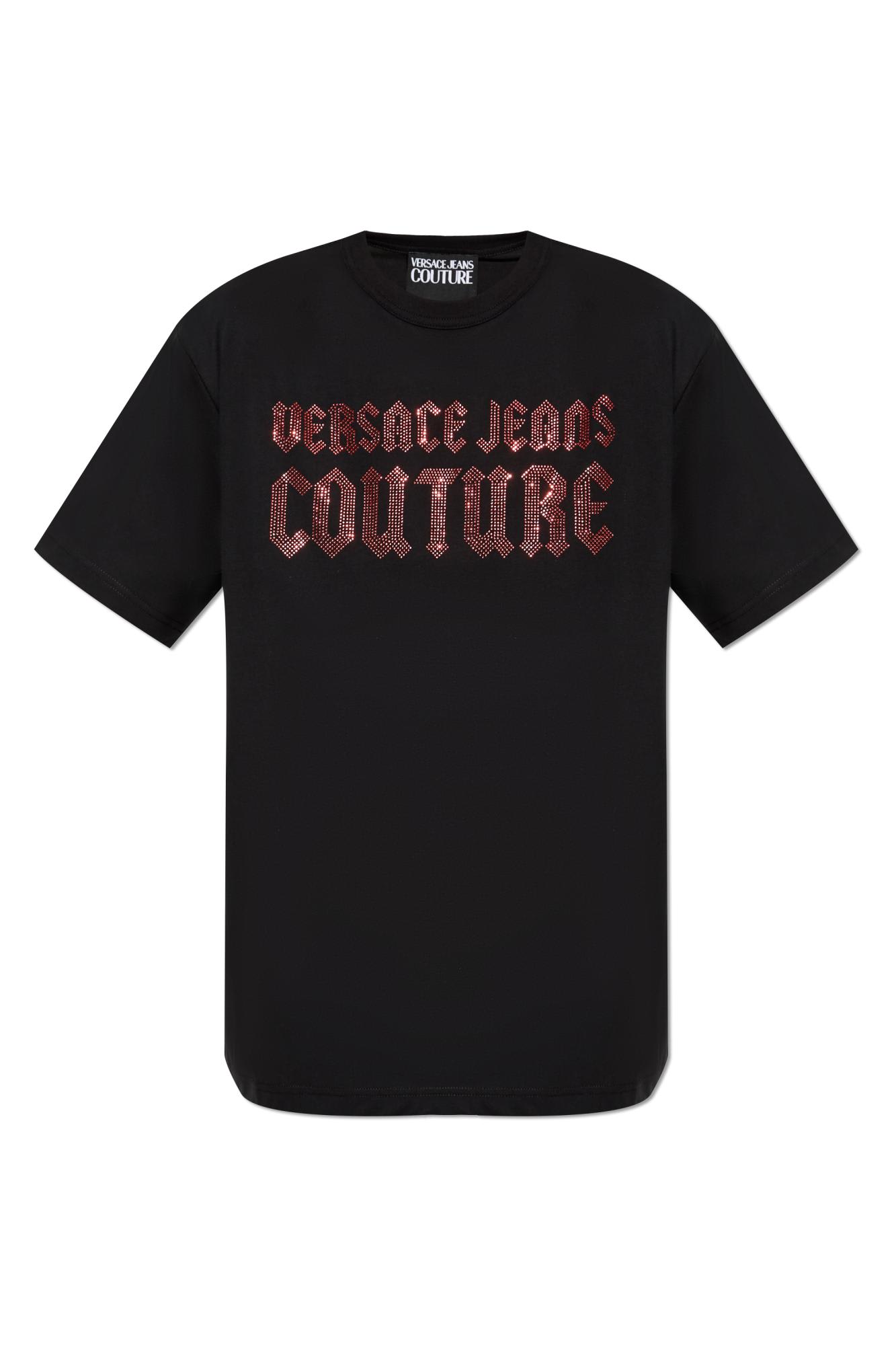 Shop Versace Jeans Couture T-shirt In Black