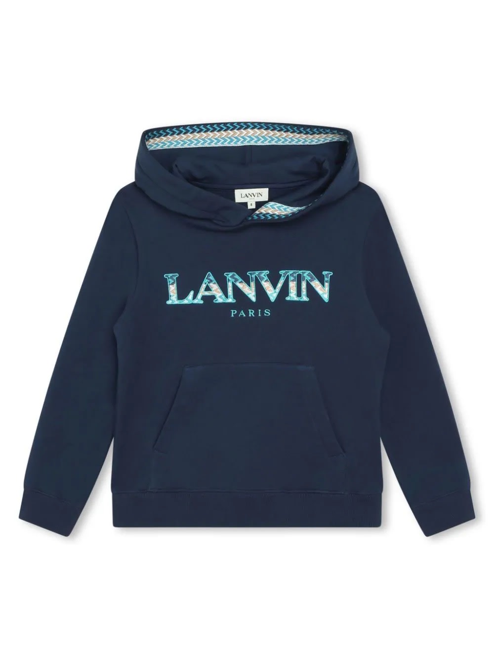 Shop Lanvin Blue Hoodie With  Curb Logo