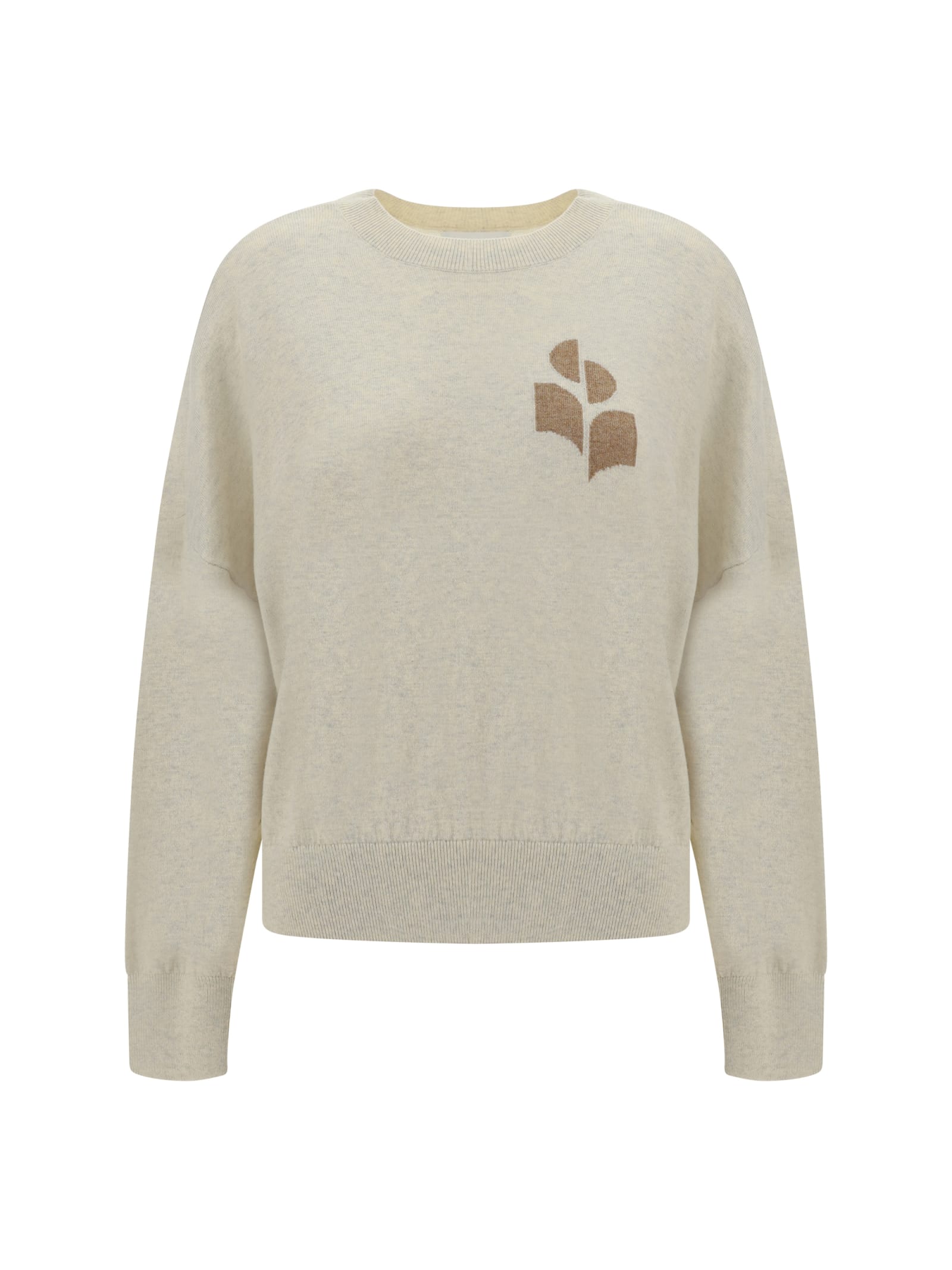 Shop Marant Etoile Marisans Sweater In Light Grey/camel