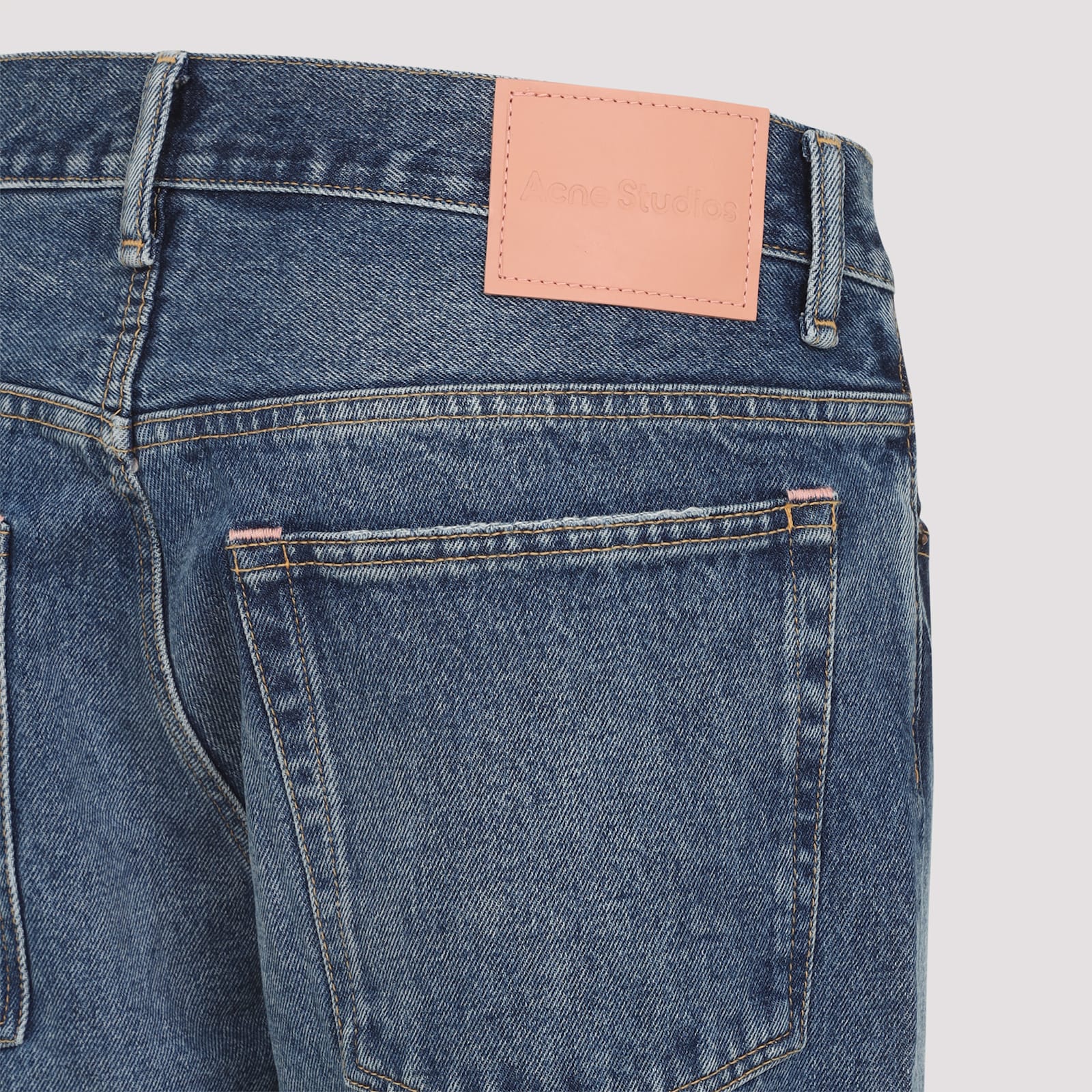 Acne Studios Distressed Straight-leg Jeans In Blue