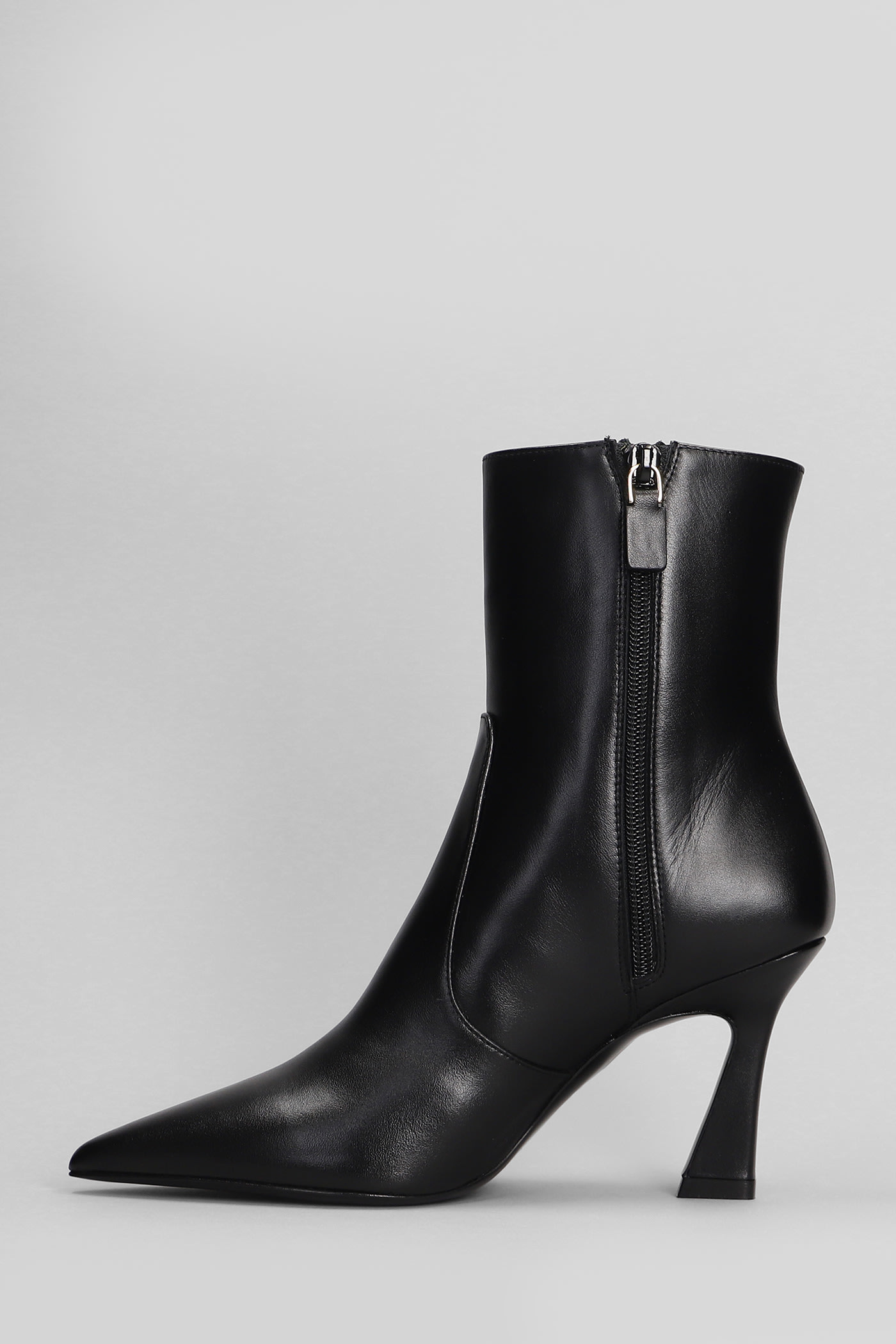 Shop Stuart Weitzman Vinnie High Heels Ankle Boots In Black Leather