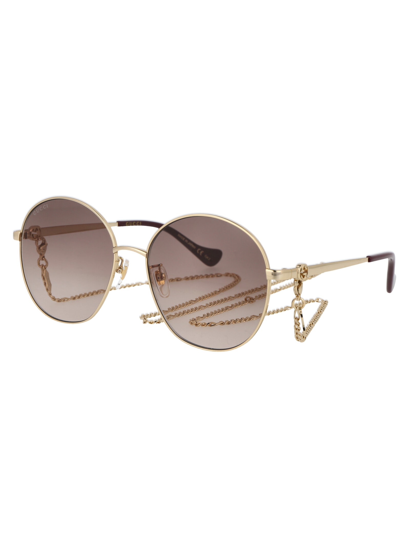 Shop Gucci Gg1090sa Sunglasses In 002 Gold Gold Brown