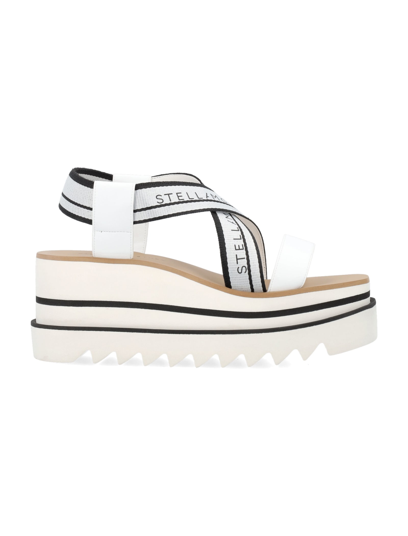 Stella McCartney Sneak-elyse Striped Platform Sandals