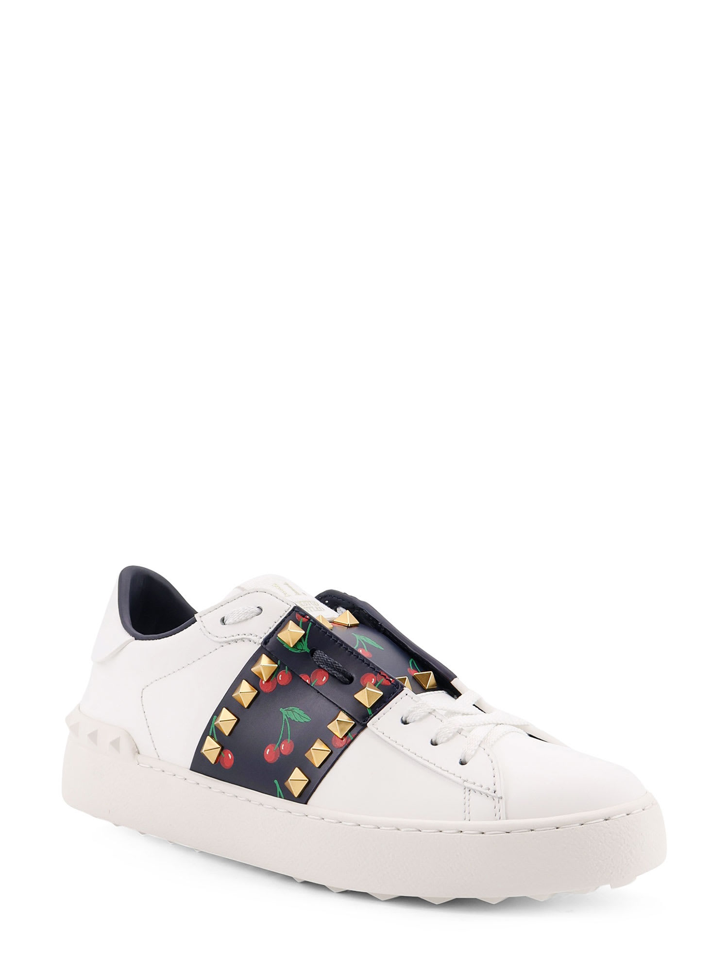 Valentino Low-top Leather Sneakers Featuring Studs Detail
