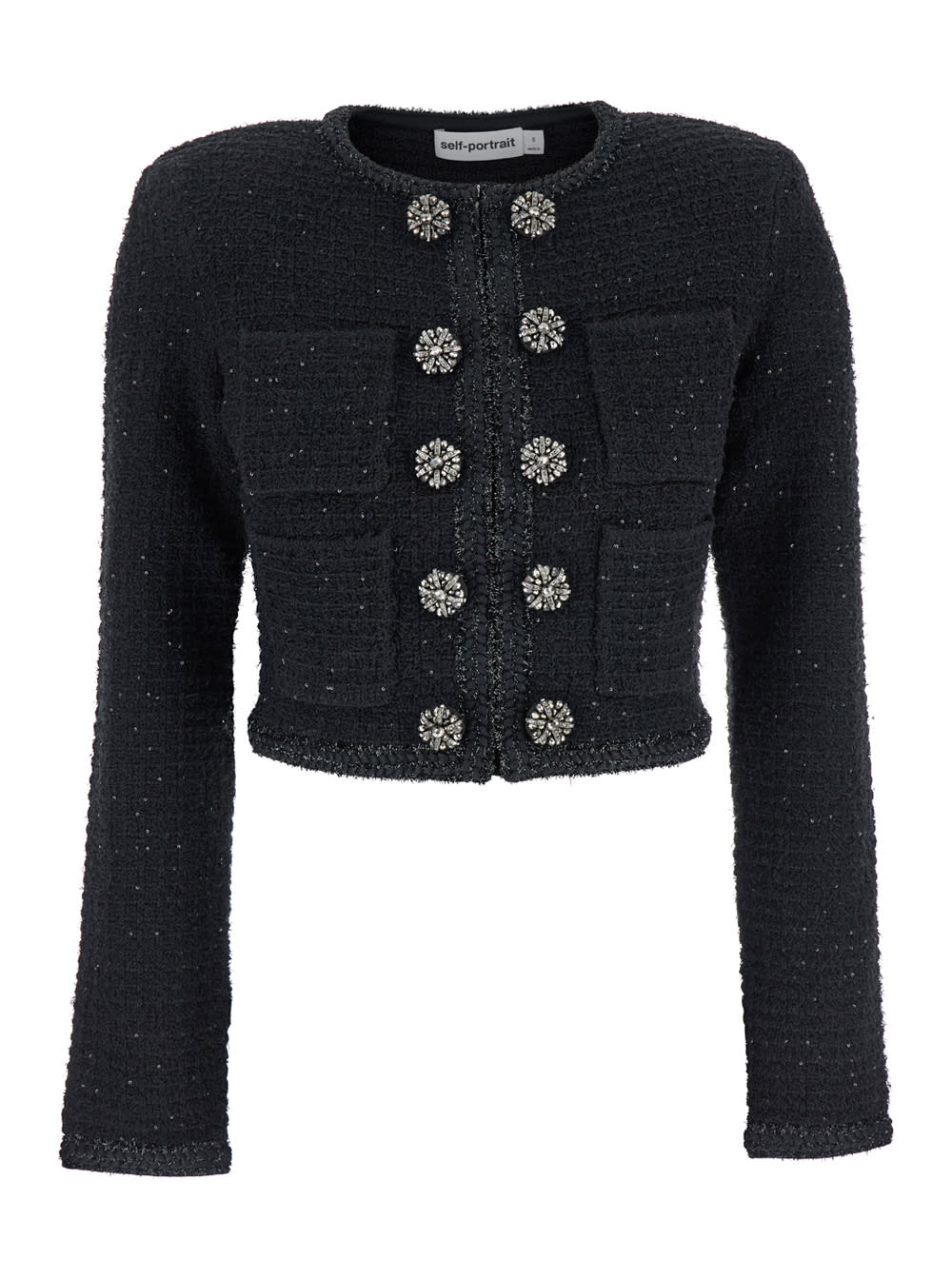 Black Textured Knit Jacket