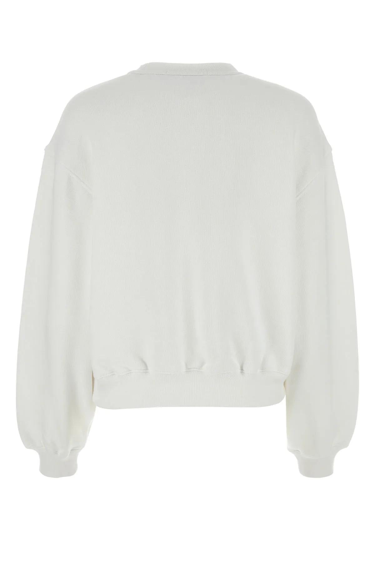 Alexander Wang White Cotton Sweatshirt In White