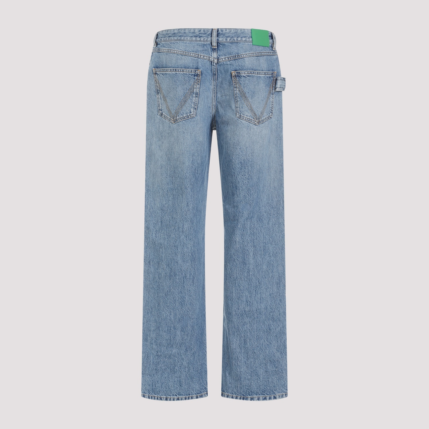 Shop Bottega Veneta Cotton Jeans In Mid Blue