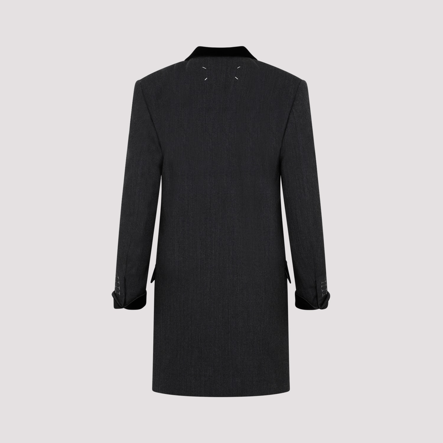 Shop Maison Margiela Wool Jacket In M Charcoal