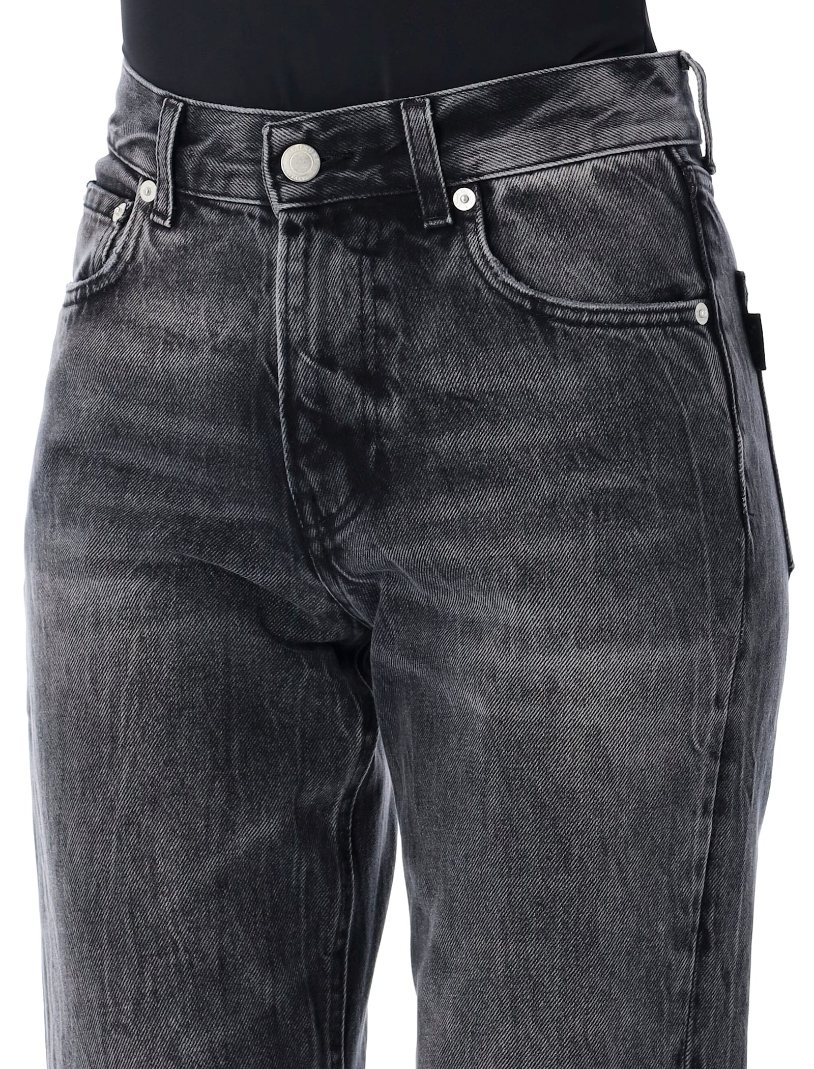 Haikure Flora Jeans Featuring Belt Loops In Spider Black