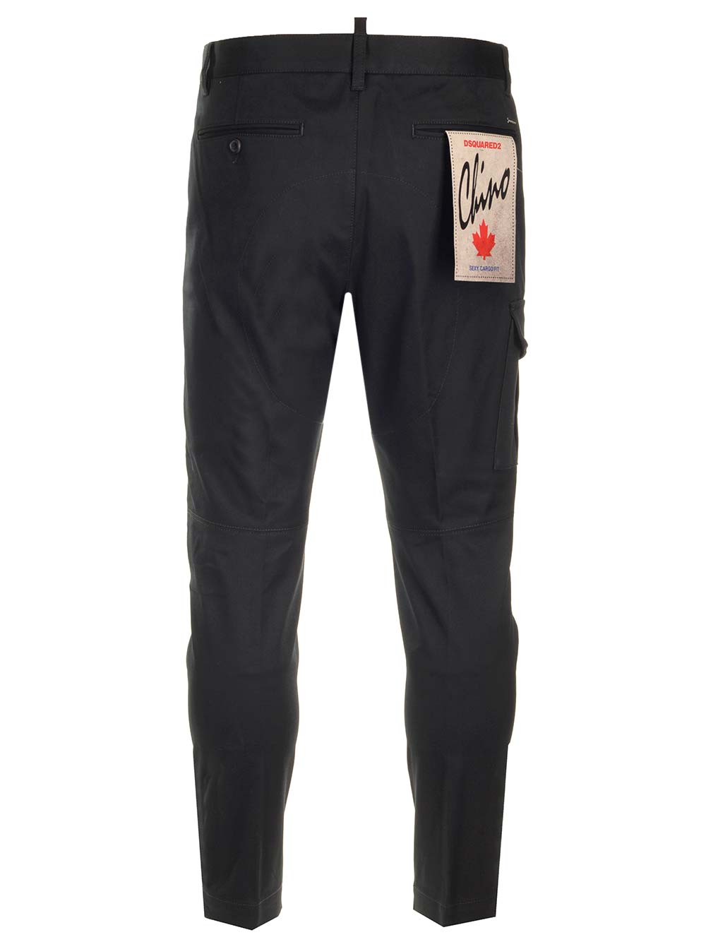 Shop Dsquared2 Slim Fit Cargo Trousers In Nero