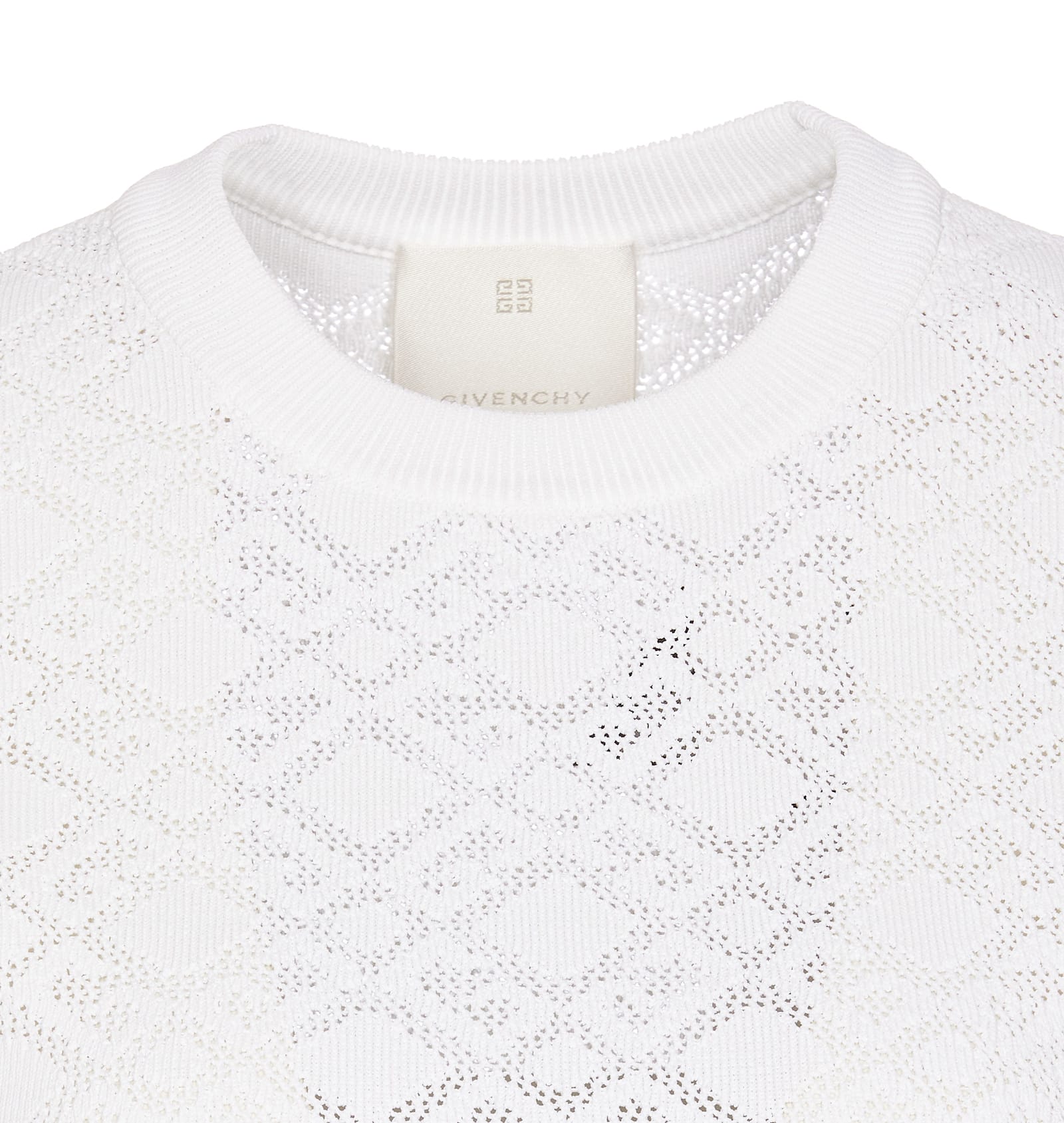 Givenchy Cropped Monogram Top In White