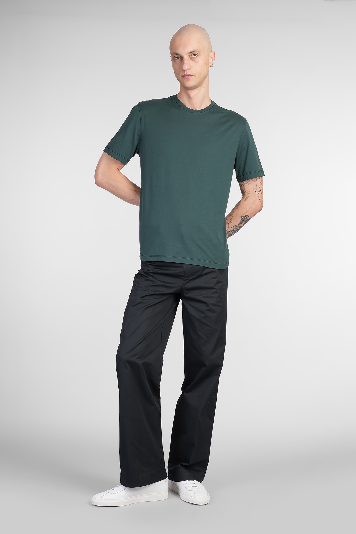 Roberto Collina Crew Neck Cotton T-shirt Clothing In Green