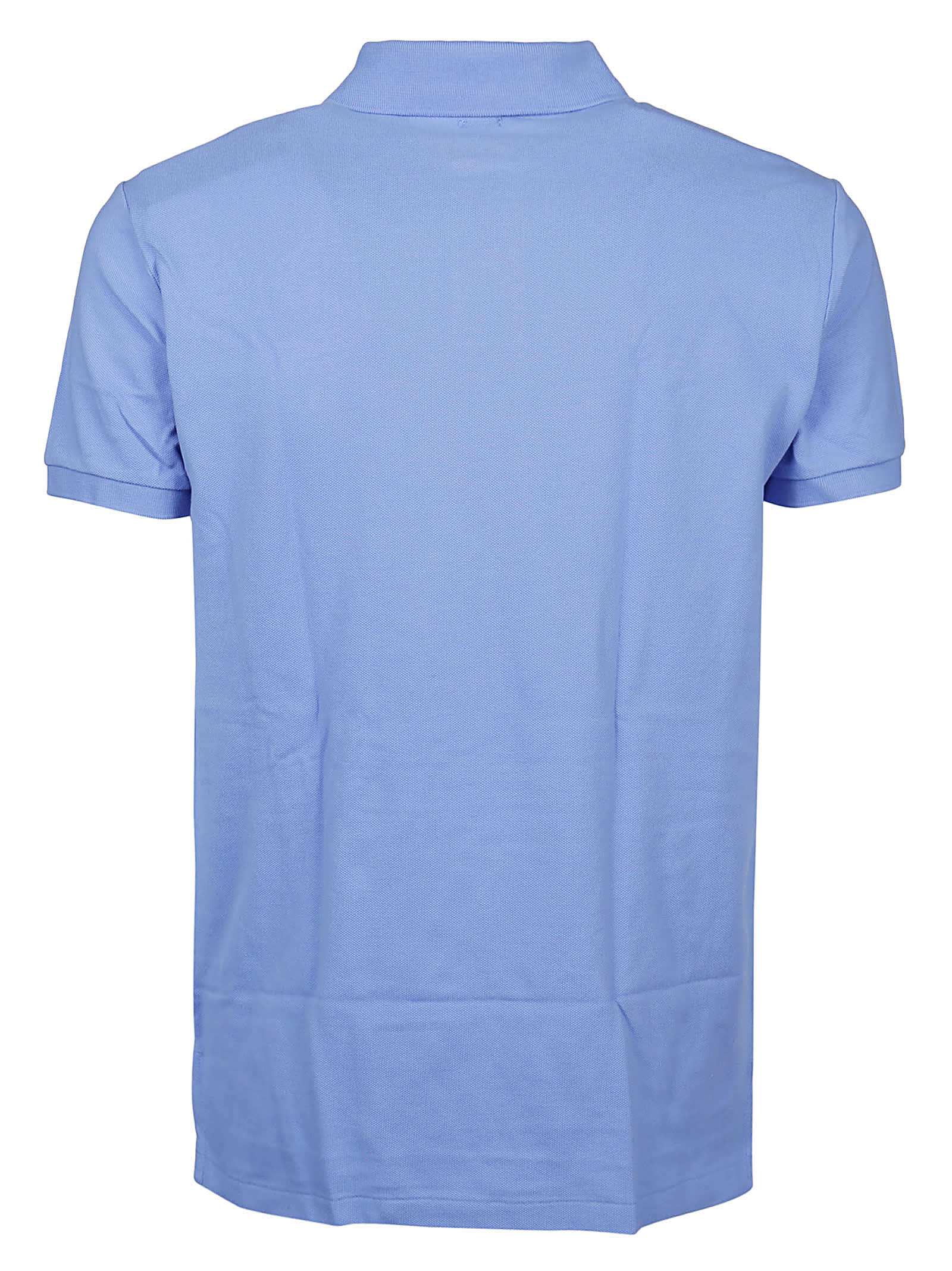 Shop Ralph Lauren Short Sleeve Polo Shirt In Harbor Island Blue