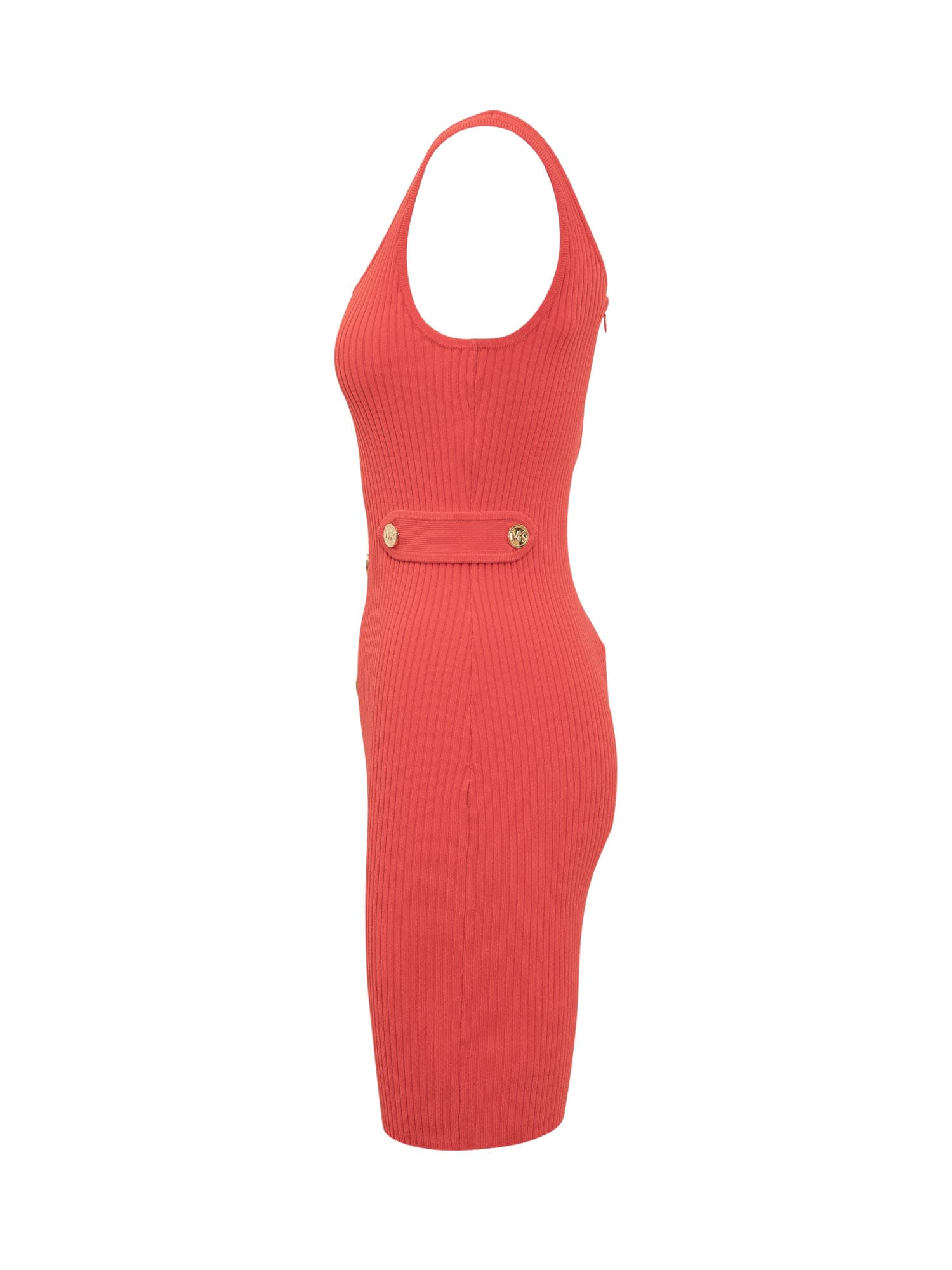 Shop Michael Michael Kors Snap Scoop Dress In Red