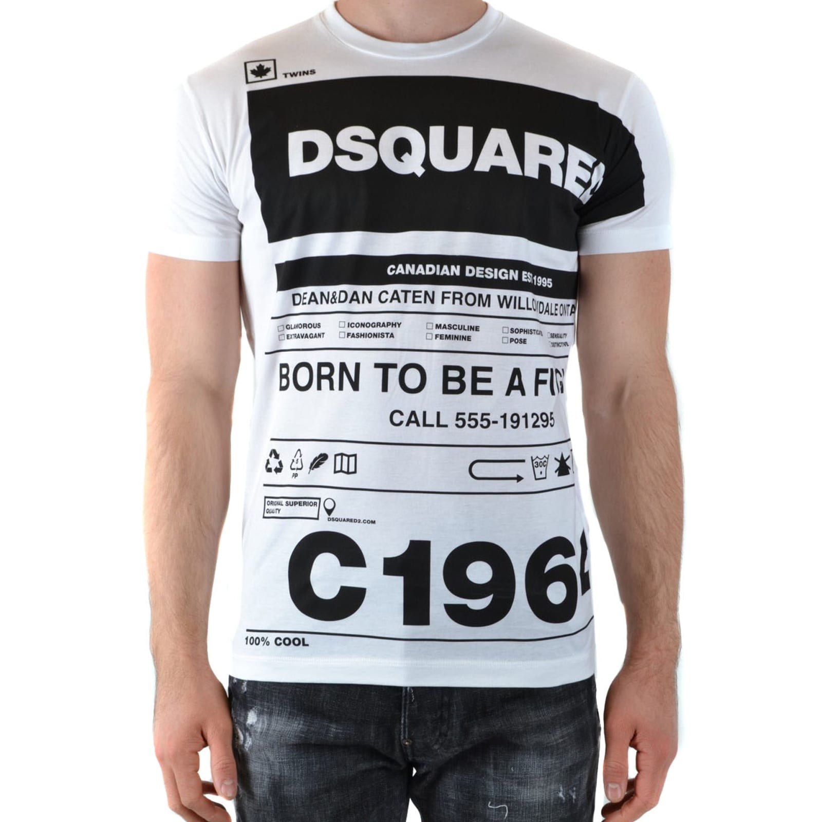 Shop Dsquared2 Cotton Logo T-shirt In White