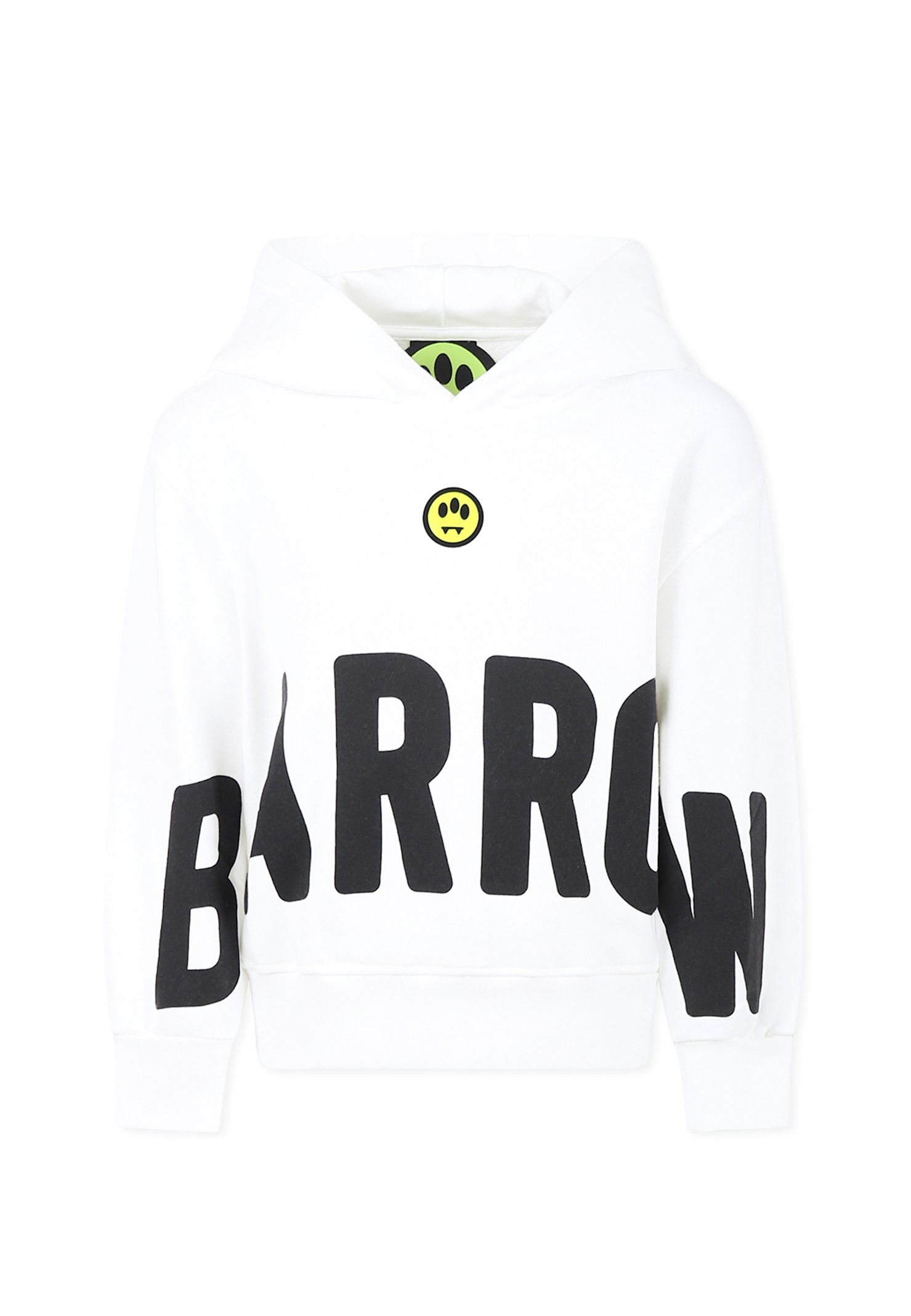 Barrow White Sweatshirt For Kids With Logo In White