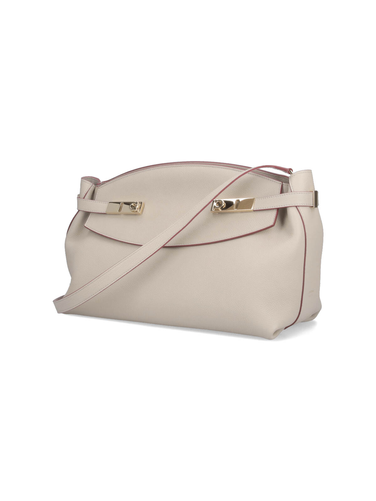 Ferragamo 'hug Soft' Large Crossbody Bag In Beige