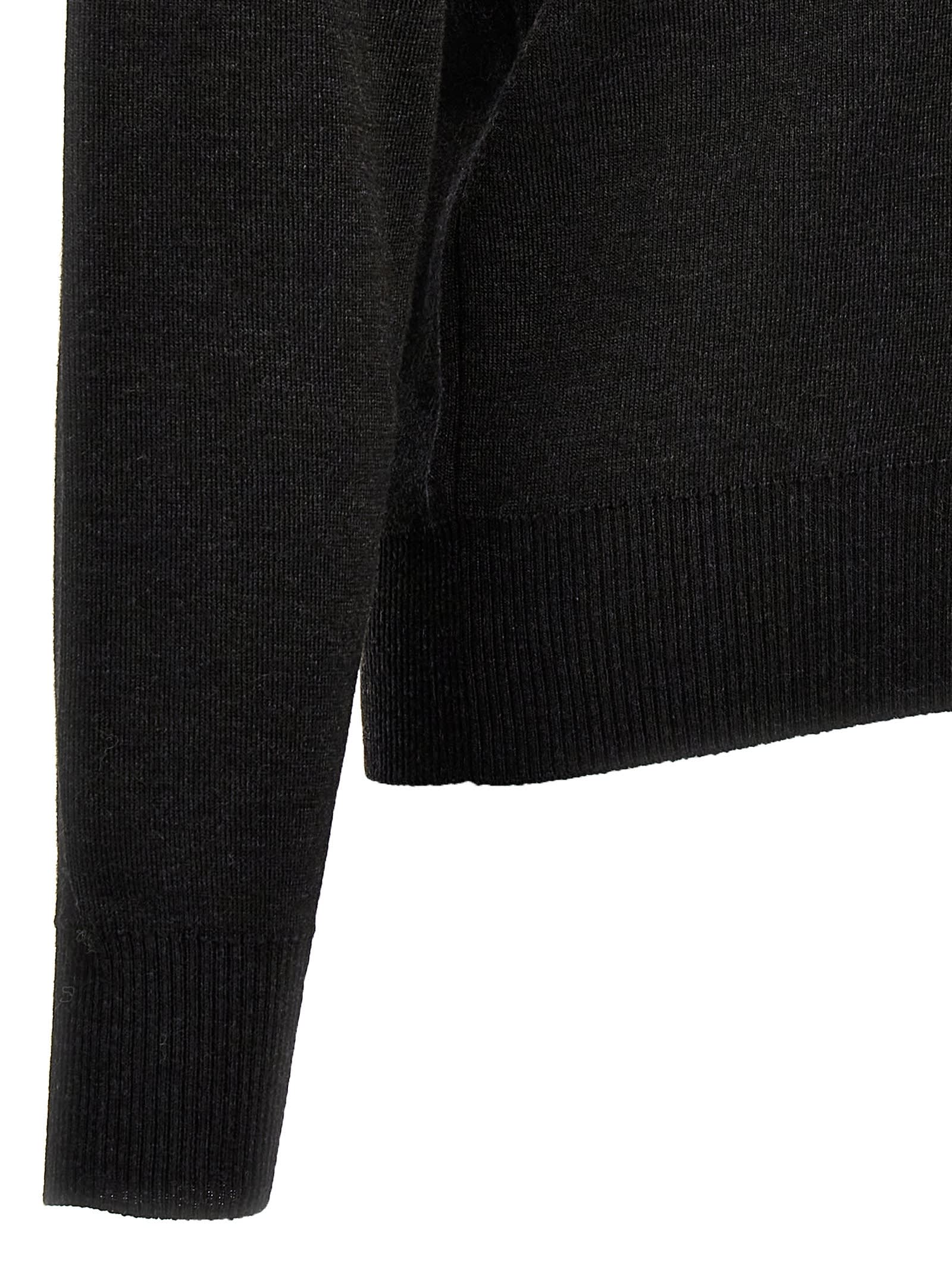 Shop Lemaire V-neck Sweater In Antracite