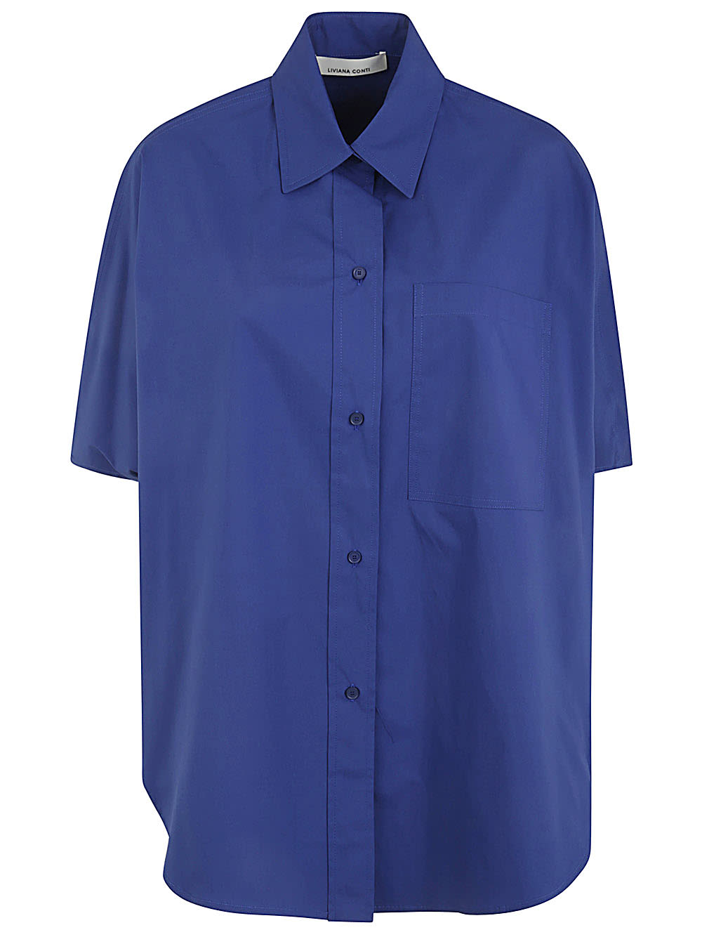 Liviana Conti Cape Shirt In Blue