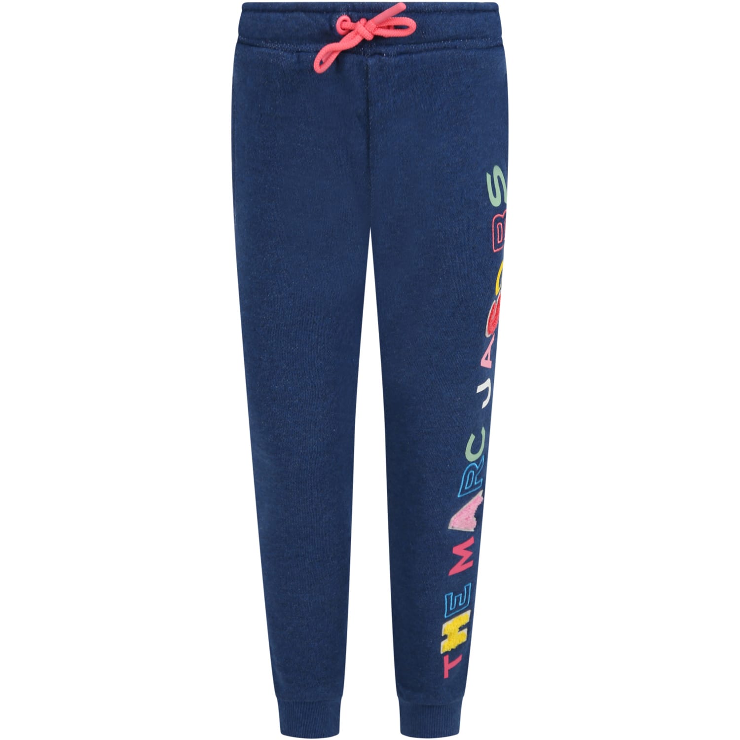 Little Marc Jacobs Blue Sweatpant For Girl With Logo