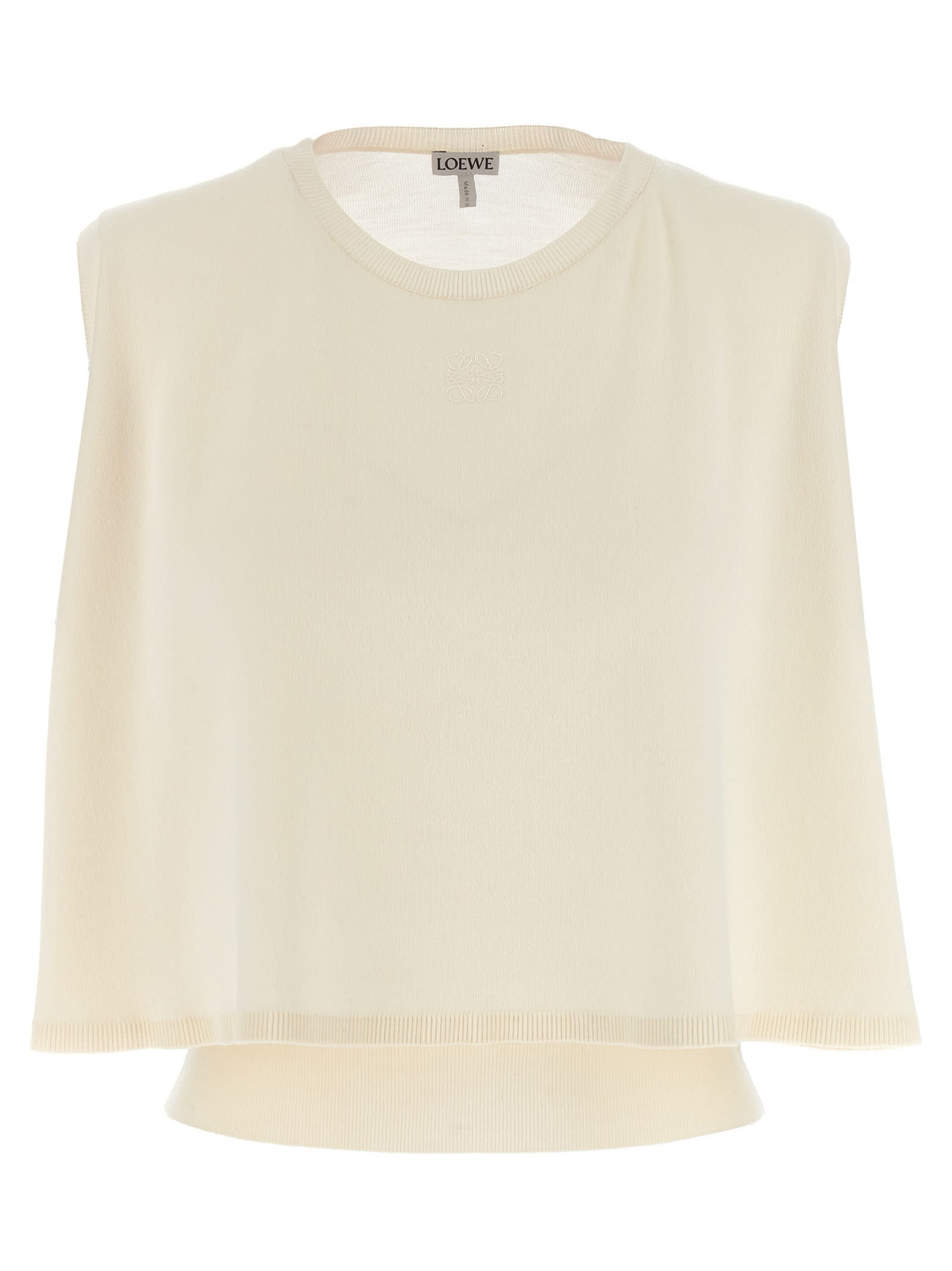 Loewe Wool Sweater Sweaters And Cardigans White In Neutral
