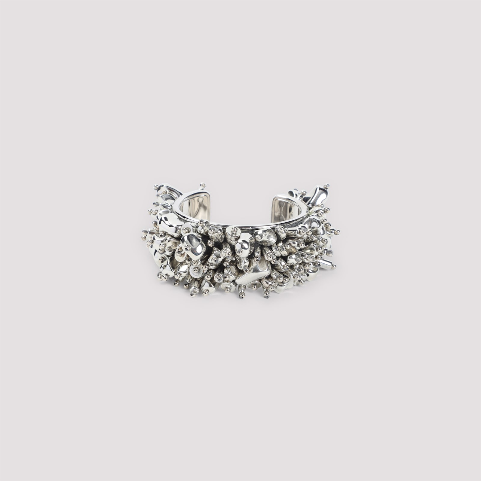 Dries Van Noten Intricate Metallic Textured Bracelet In Metallic