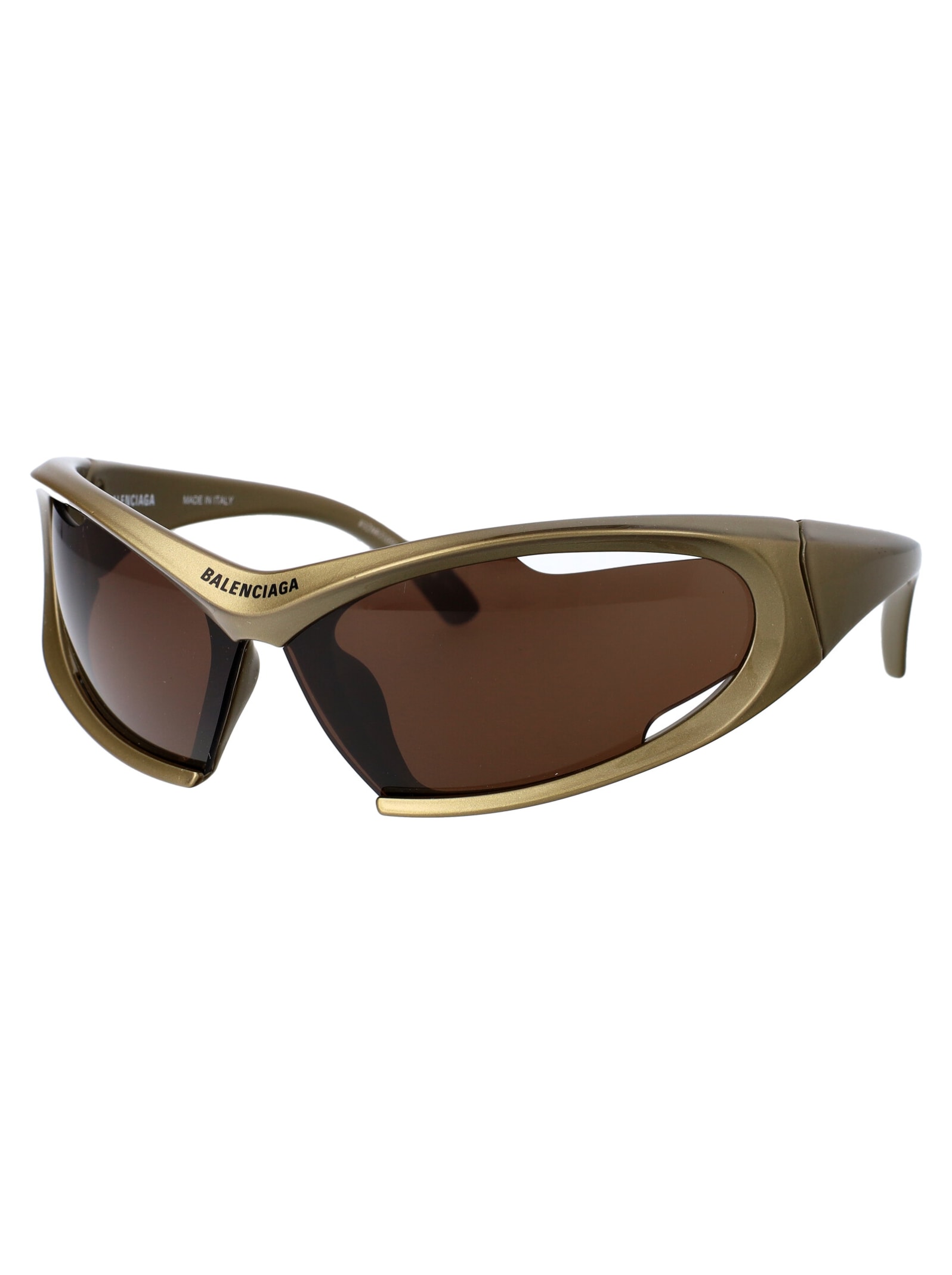 Shop Balenciaga Bb0318s Sunglasses In 004 Green Green Brown