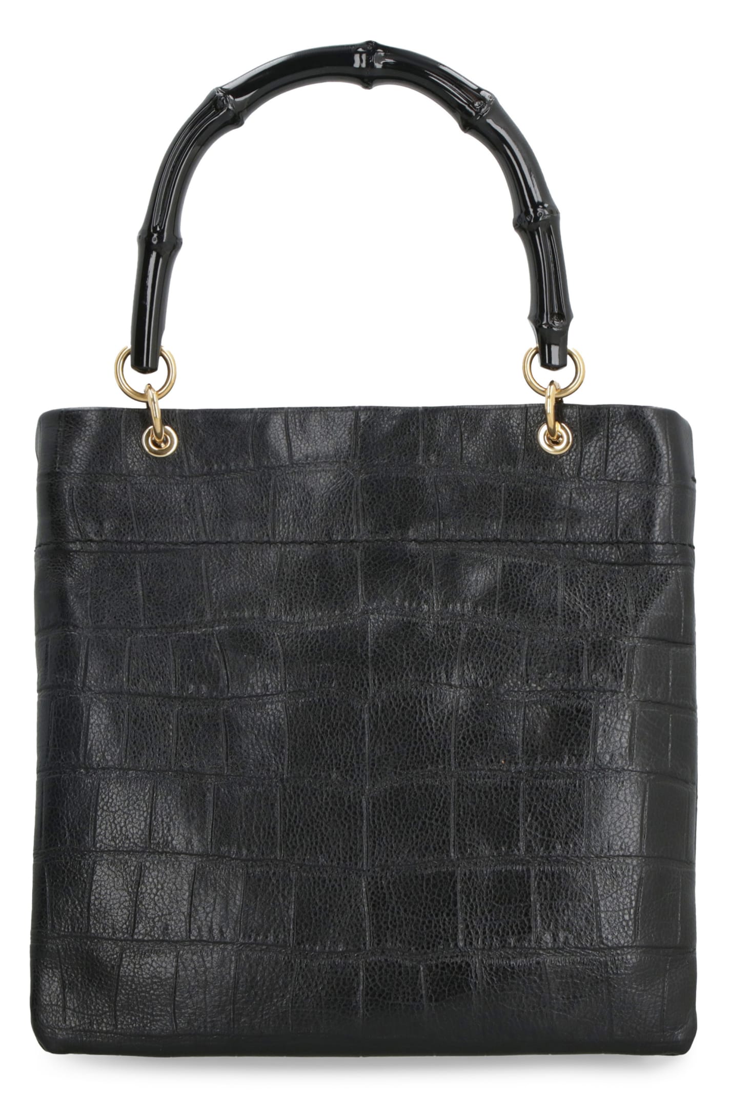 Shop Jil Sander Mini Leather Tote Bag In Black