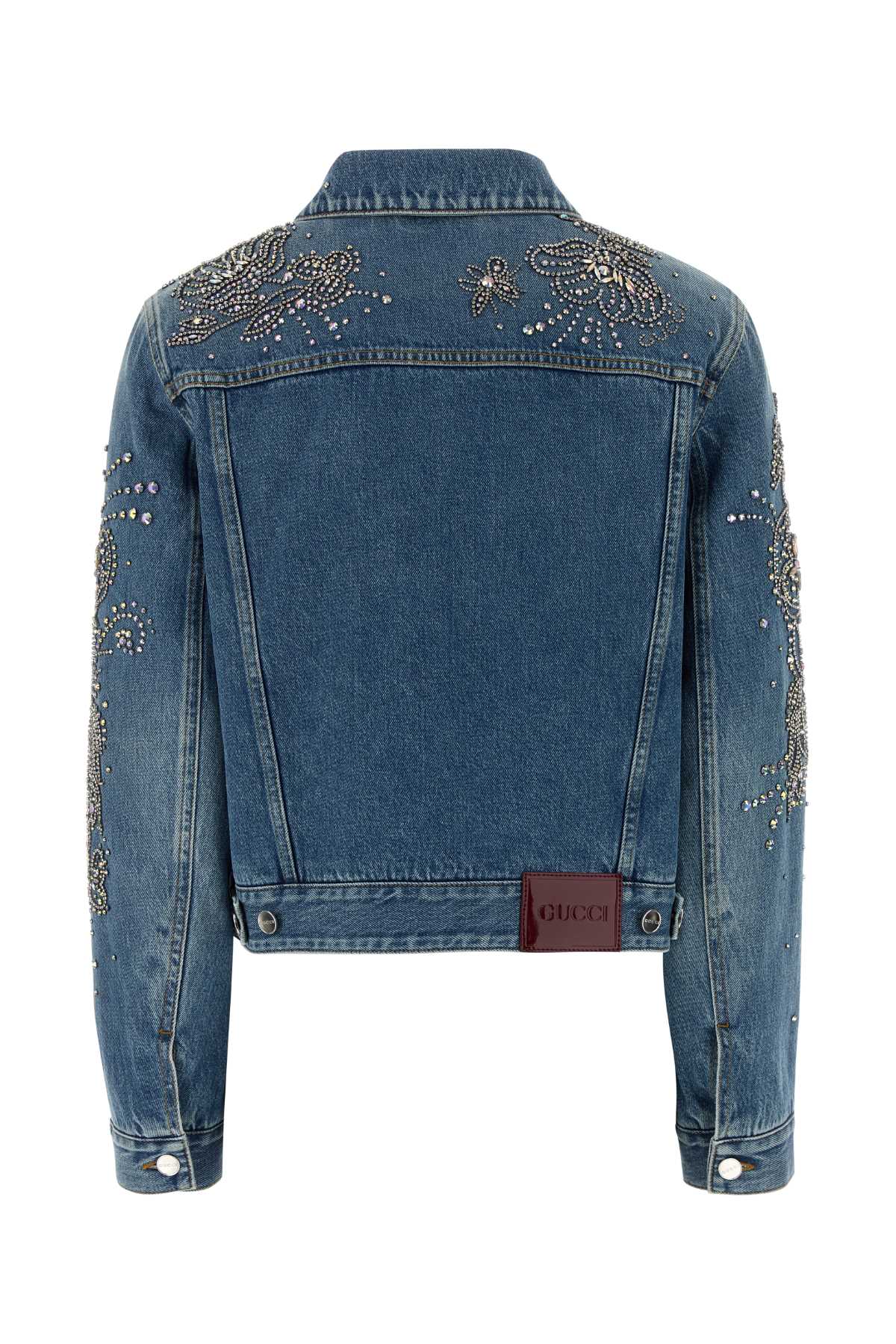 Gucci Stylish Denim Outerwear With Pockets And Sleeves In Blue