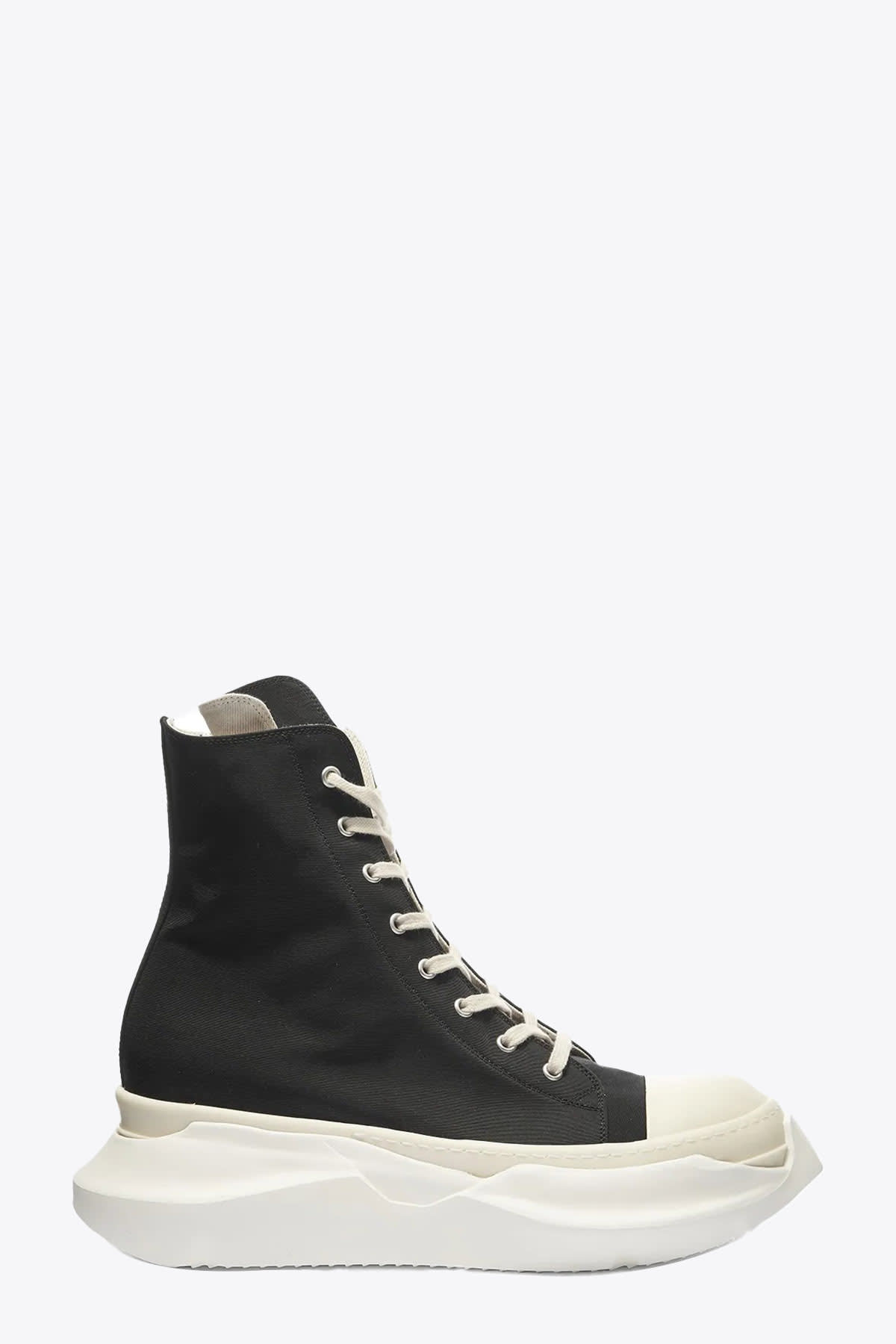 DRKSHDW Abstract Black nylon hi-top sneaker - abstract
