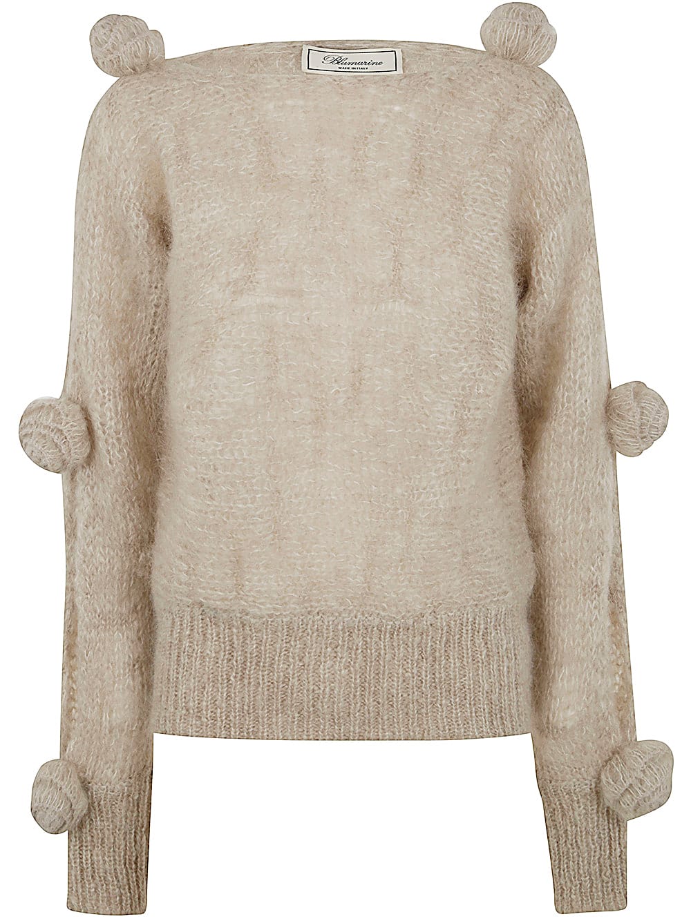 Shop Blumarine Kimono Sweater In Tapioca Beige