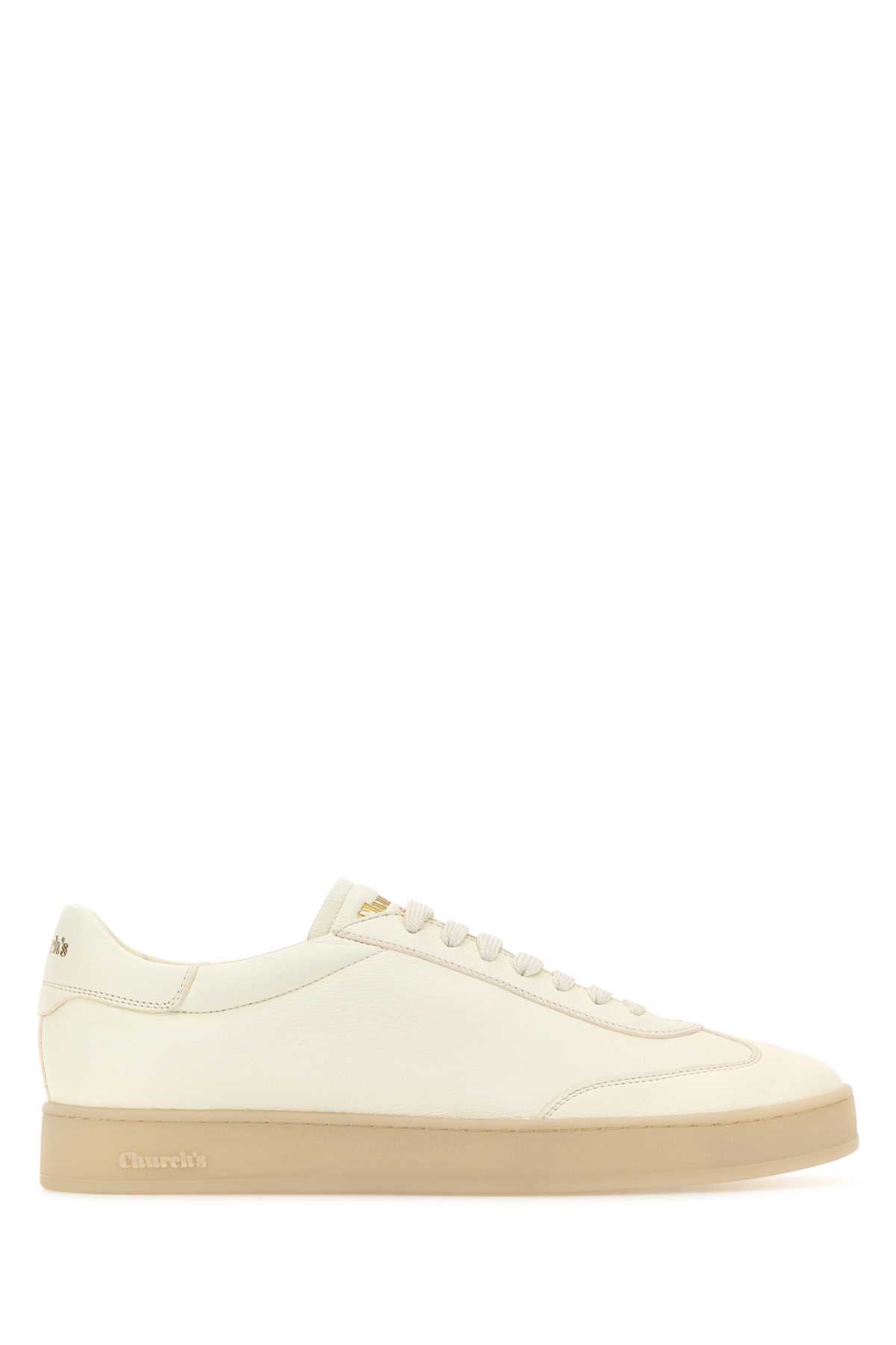 Shop Church's Ivory Leather Largs 2 Sneakers