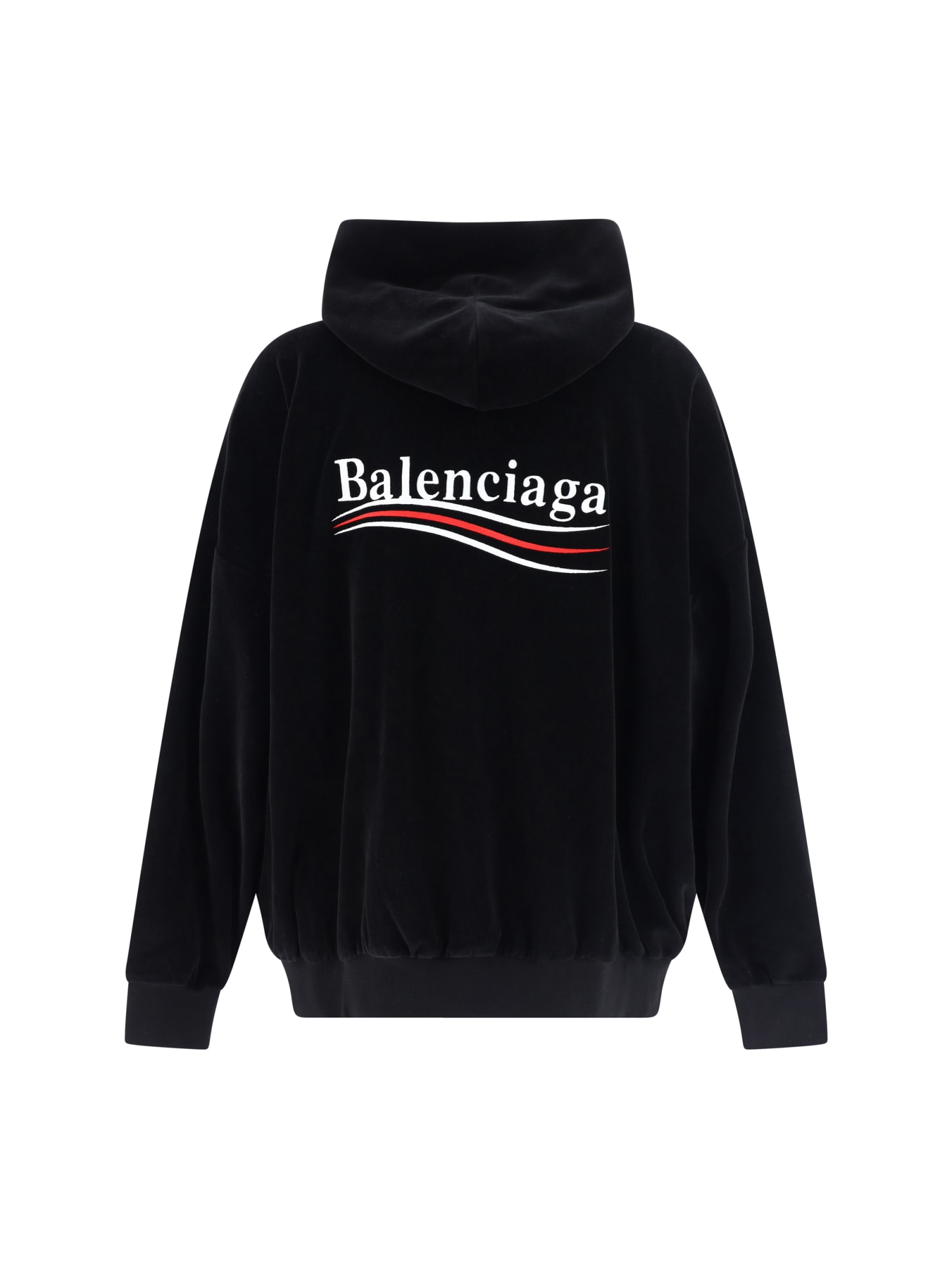 Shop Balenciaga Hoodie In Black/white