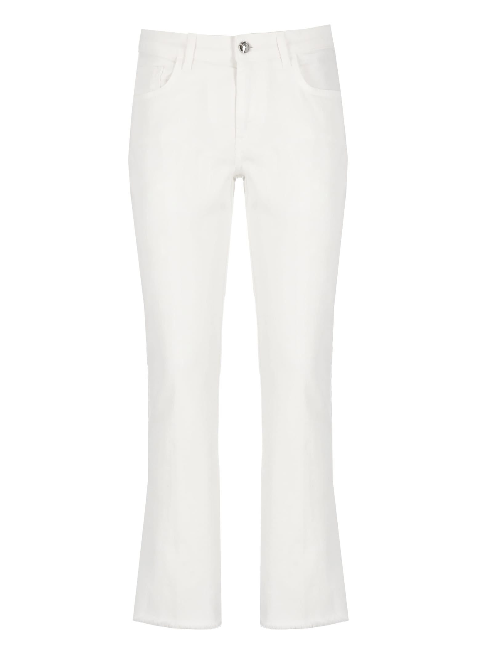 Shop Fay Cotton Pants  In White