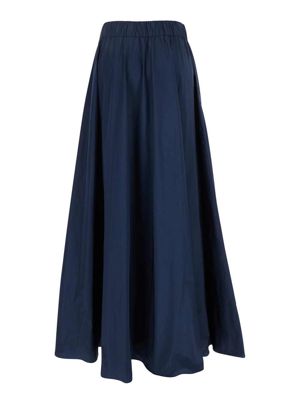 P.a.r.o.s.h . Flowing Black Maxi Skirt With Elastic Waistband And Versatile Silhouette In Blue
