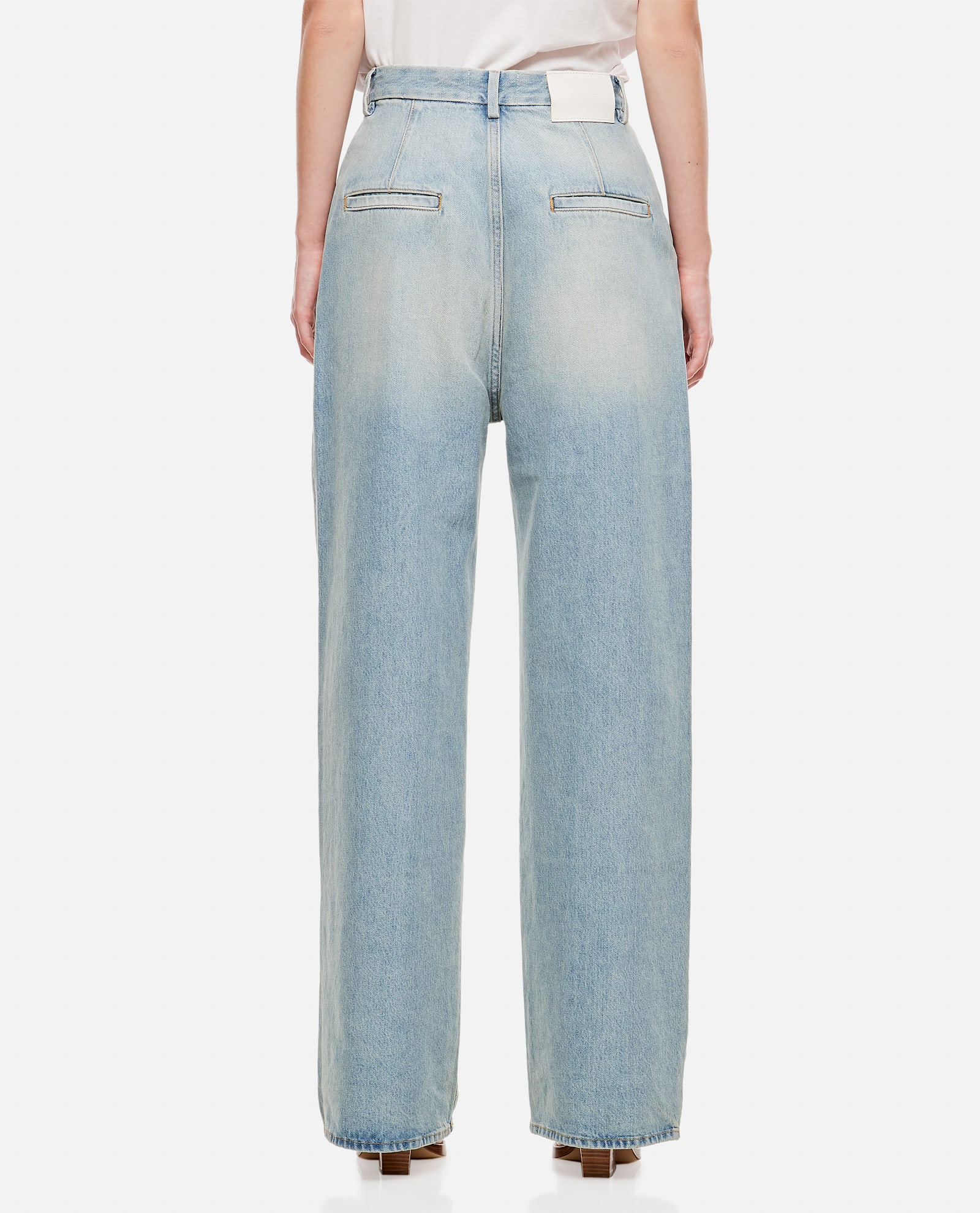 LOULOU STUDIO ATTU WIDE LEG DENIM PANTS 
