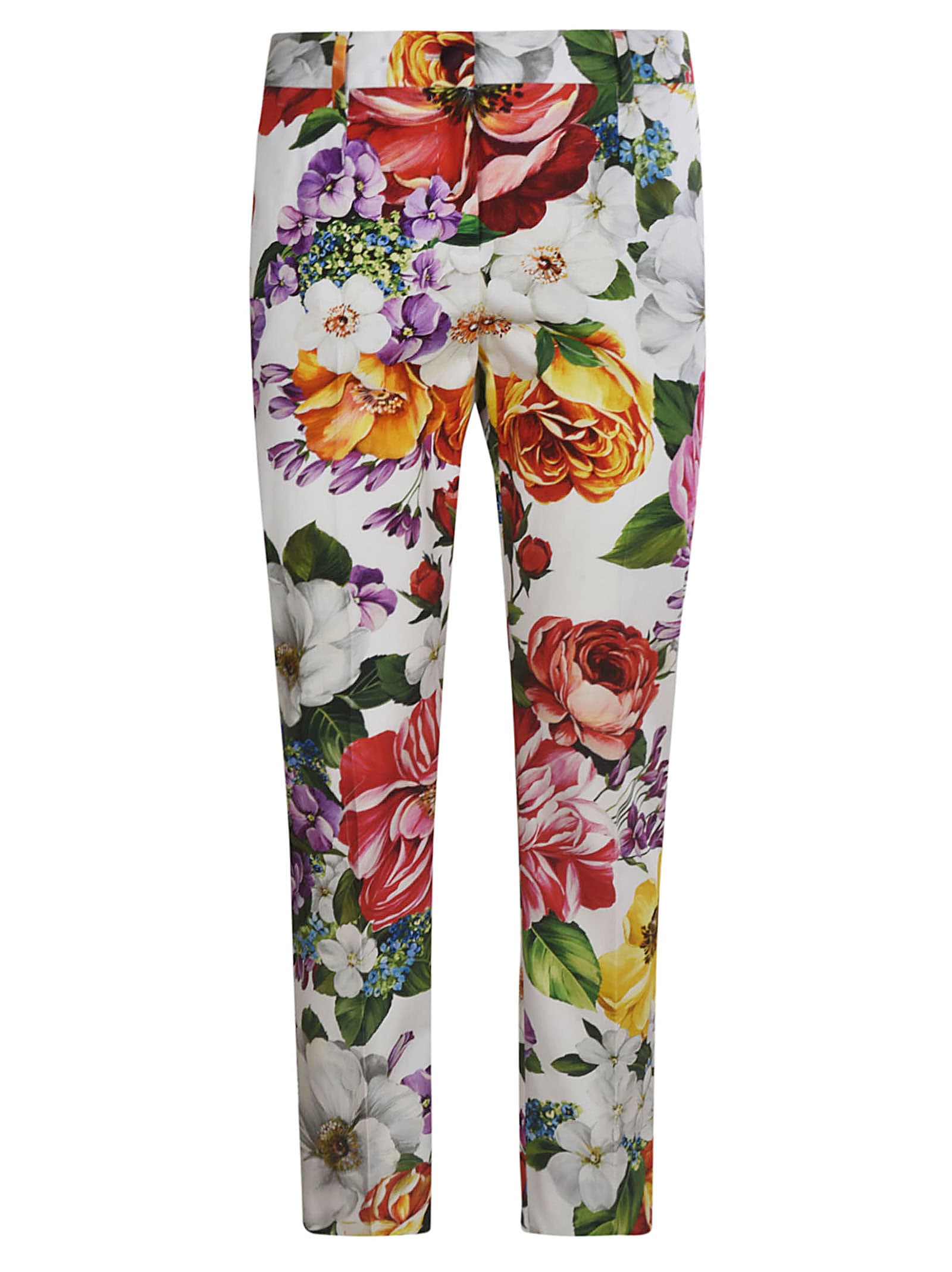 DOLCE & GABBANA ALL-OVER FLORAL PRINTED TROUSERS,11260781
