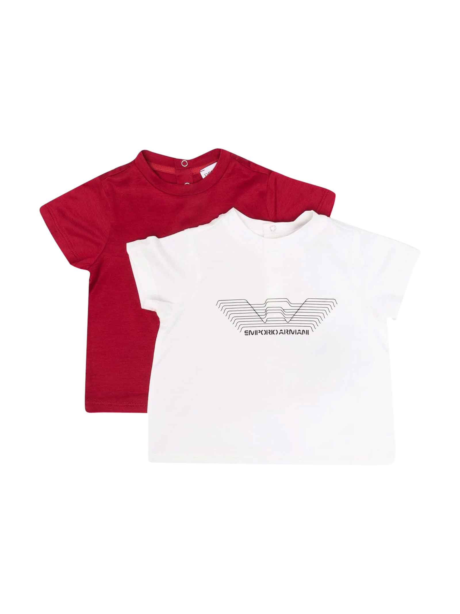 Emporio Armani Set Of 2 Multicolor Baby T-shirts