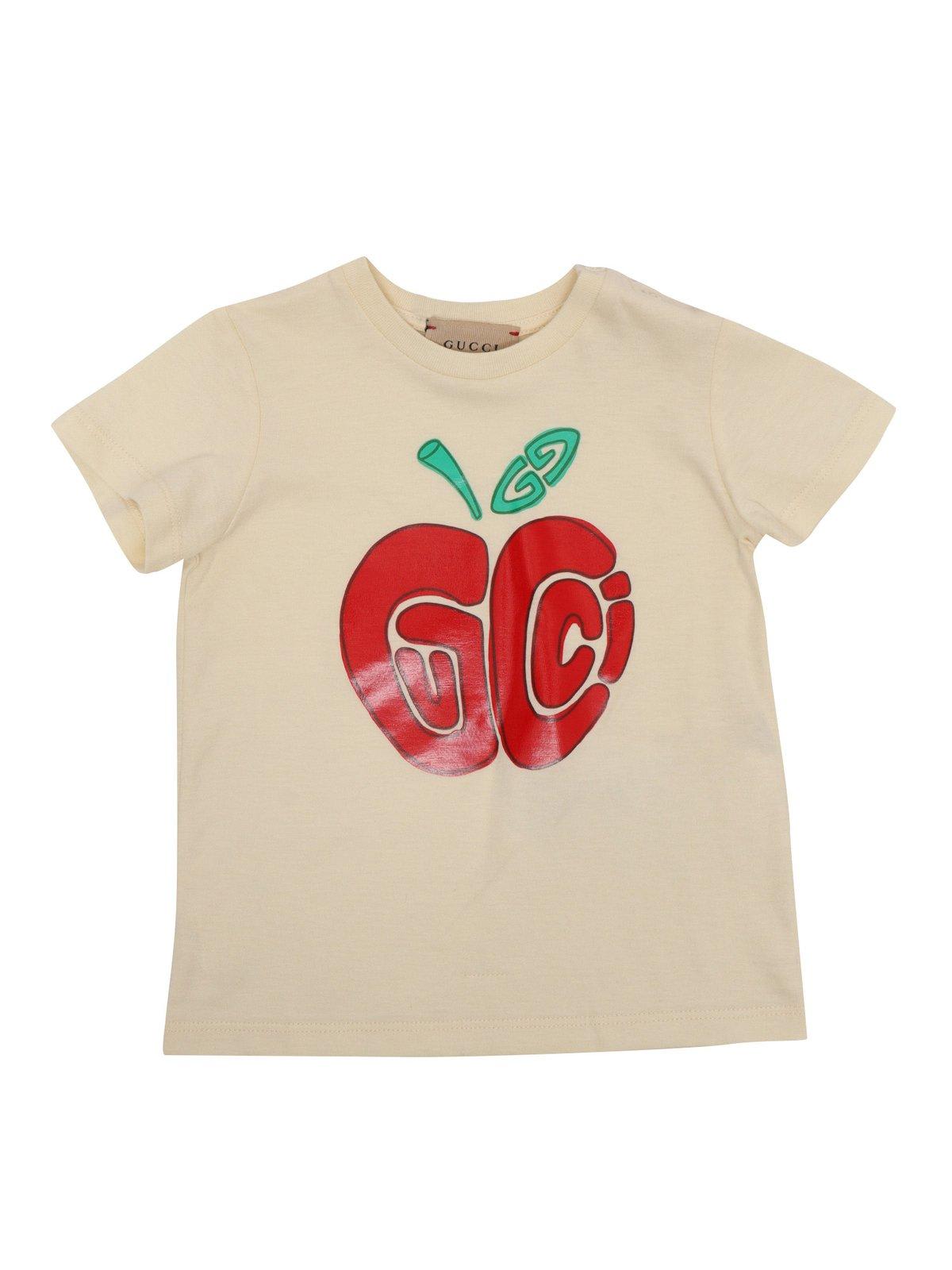 Shop Gucci Graphic Printed Striaight Hem T-shirt
