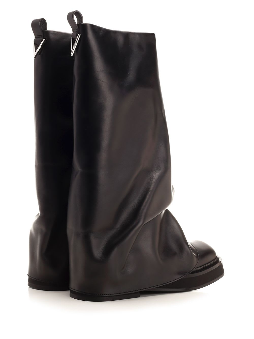 Attico Robin Combat Boot In Black