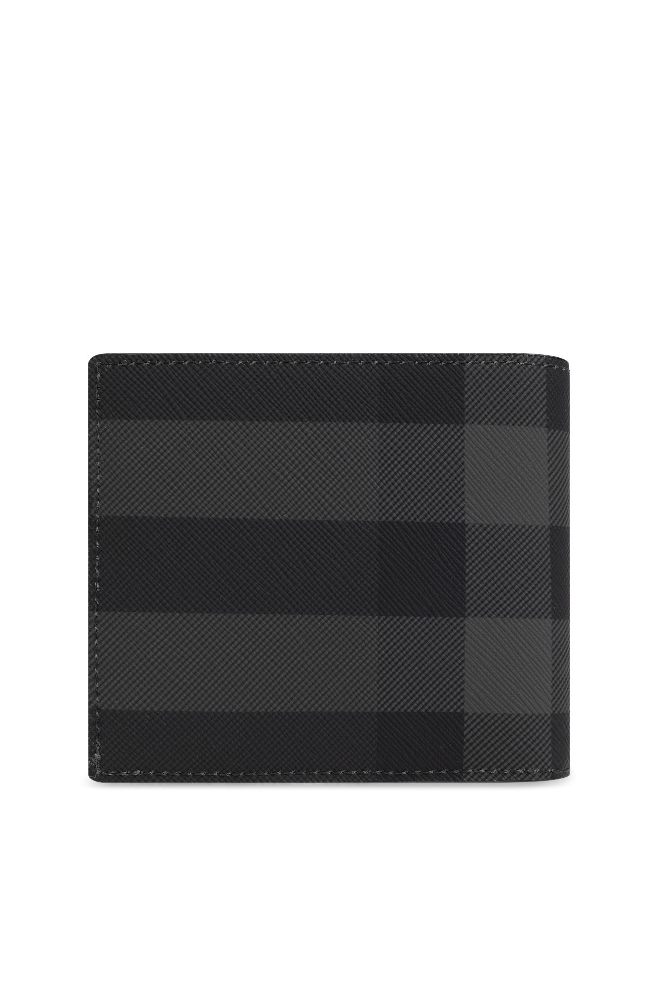 Shop Burberry Folding Wallet In Charcoal