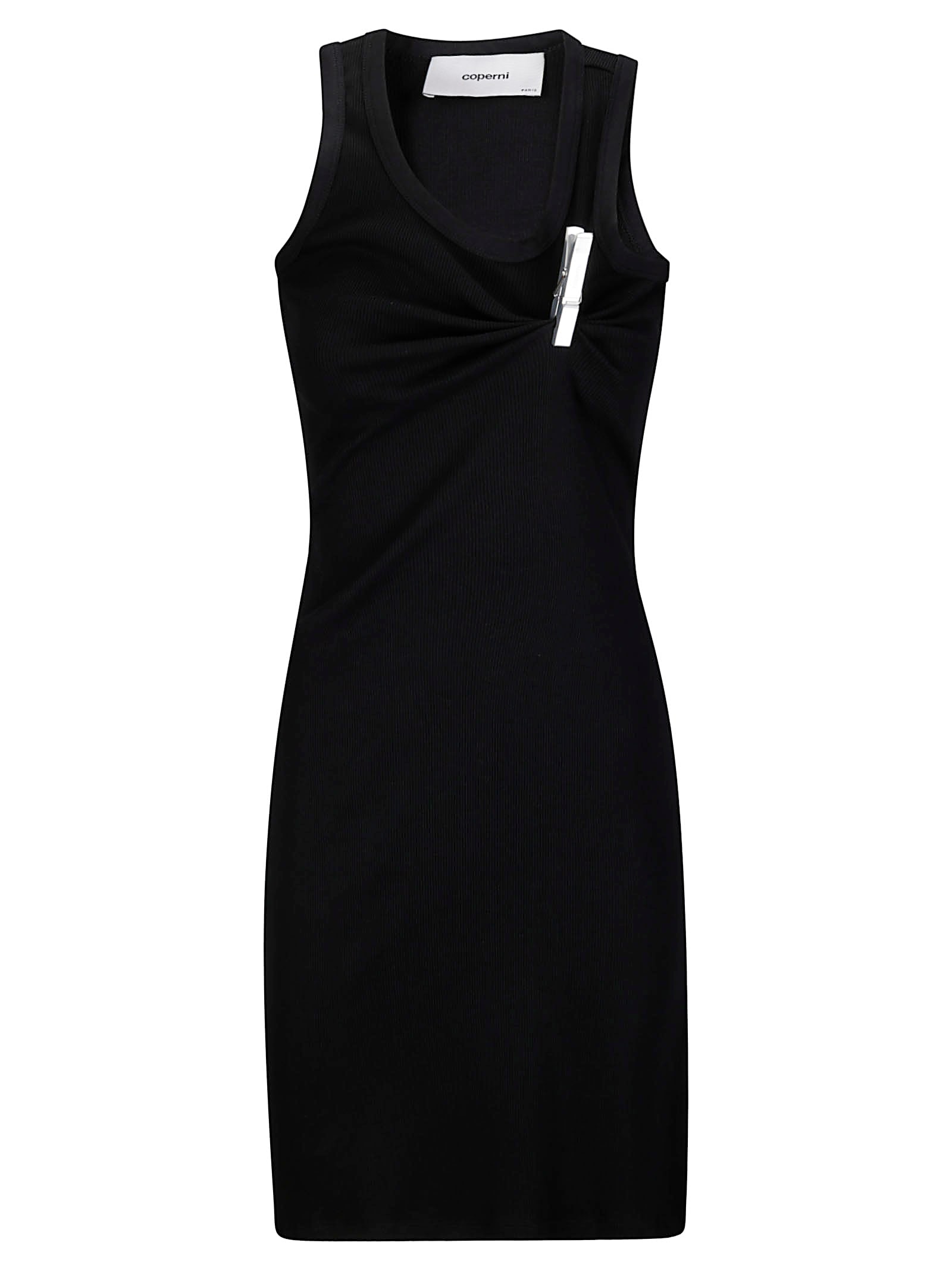 Washing Clip Rib Short Dress