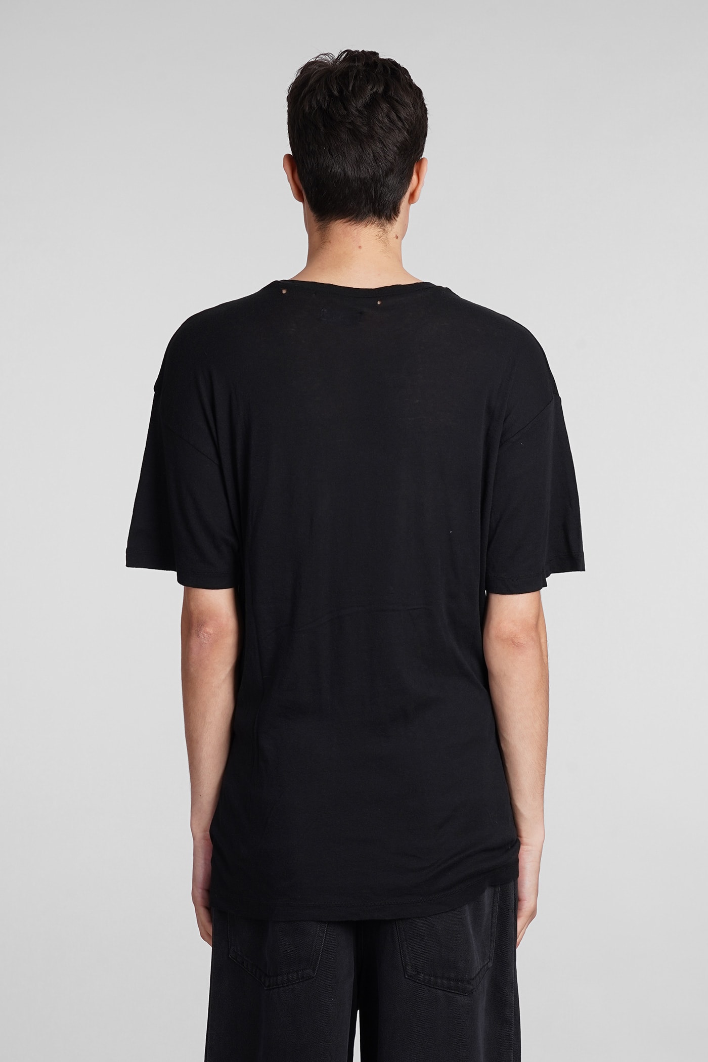 Shop Erl T-shirt In Black Cotton